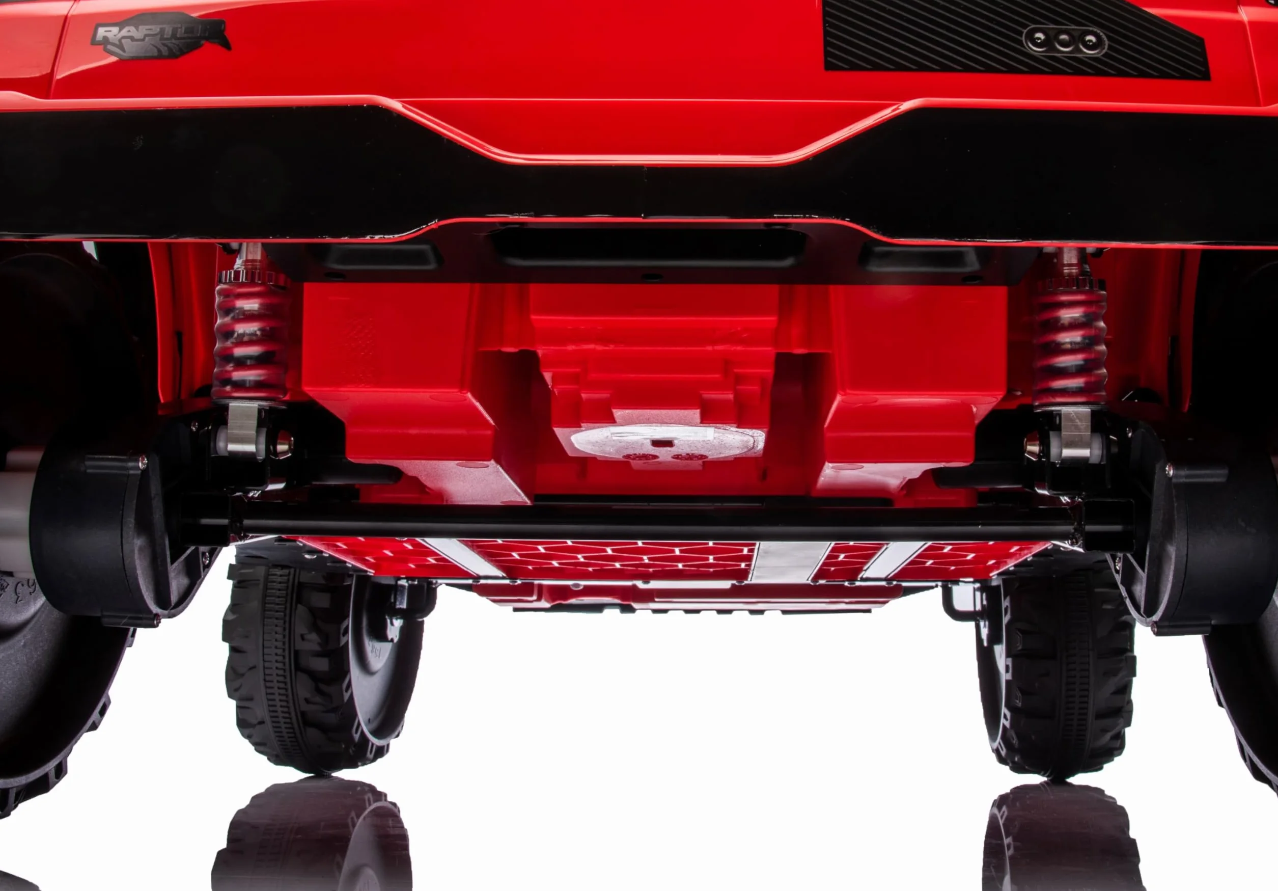 Ford Bronco Raptor 24V Maxi Fuoristrada Auto Elettrica Bambini 2 Posti Telecomando Luci LED Bluetooth Carico 60 kg Rosso