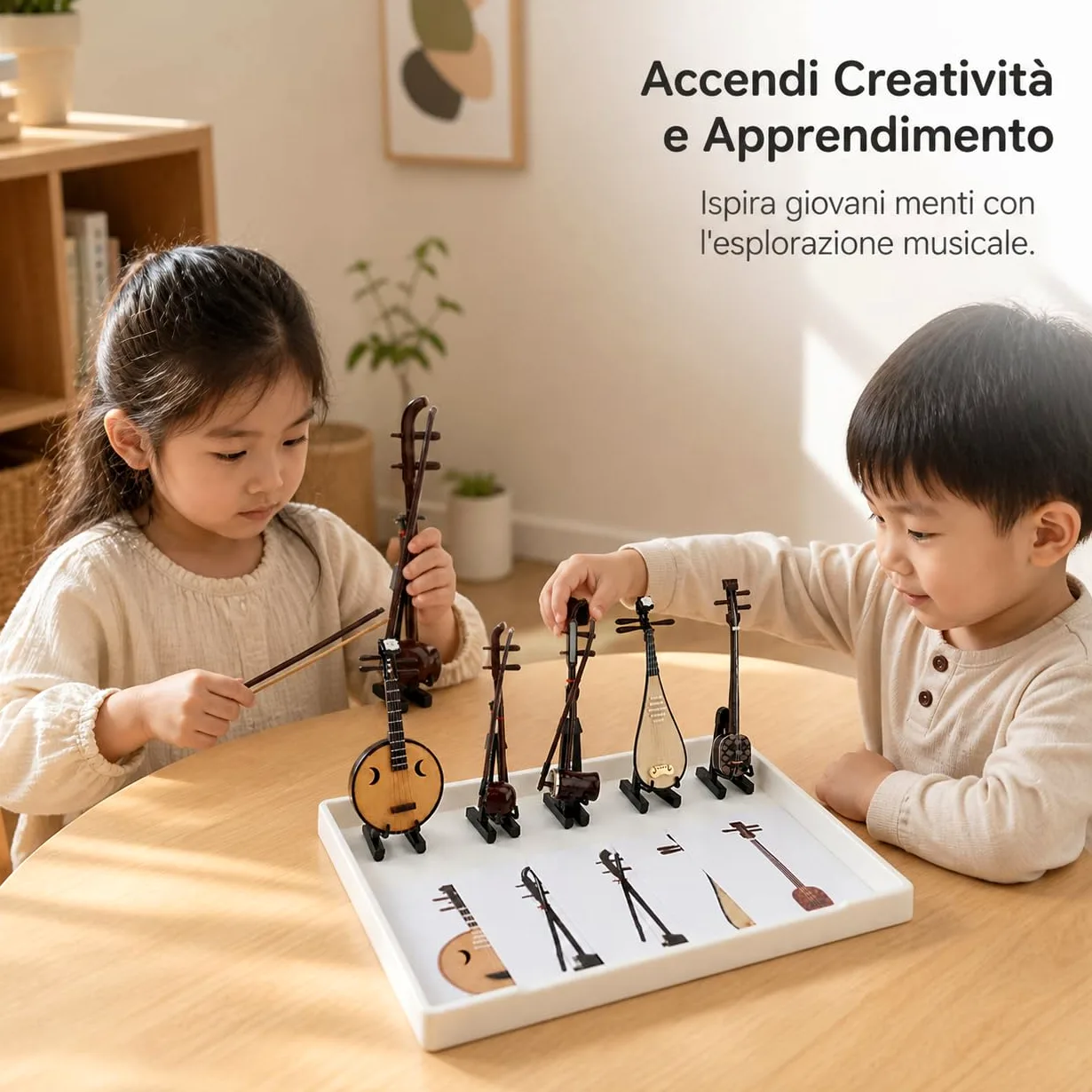 Set Modelli Strumenti Musicali | metallo, 4-6 anni, plastica, legno, per educazione musicale precoce, include tromba, , per la Scuola,