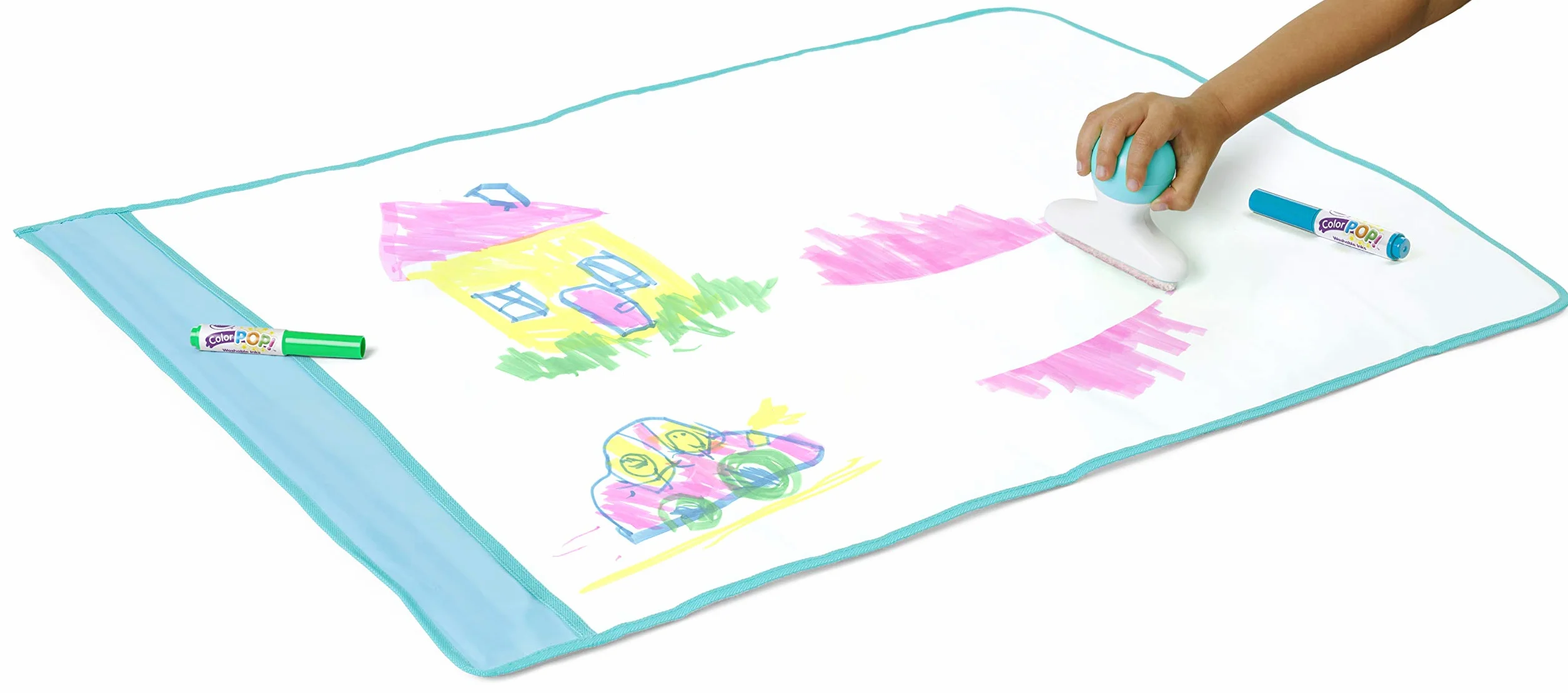 CRAYOLA 04-0034 Colora e Ricolora - Tappetone, Maxi superficie riutilizzabile per disegnare e colorare, per bambini a partire dai 36 mesi, 3 anni, trasportabile, pratico