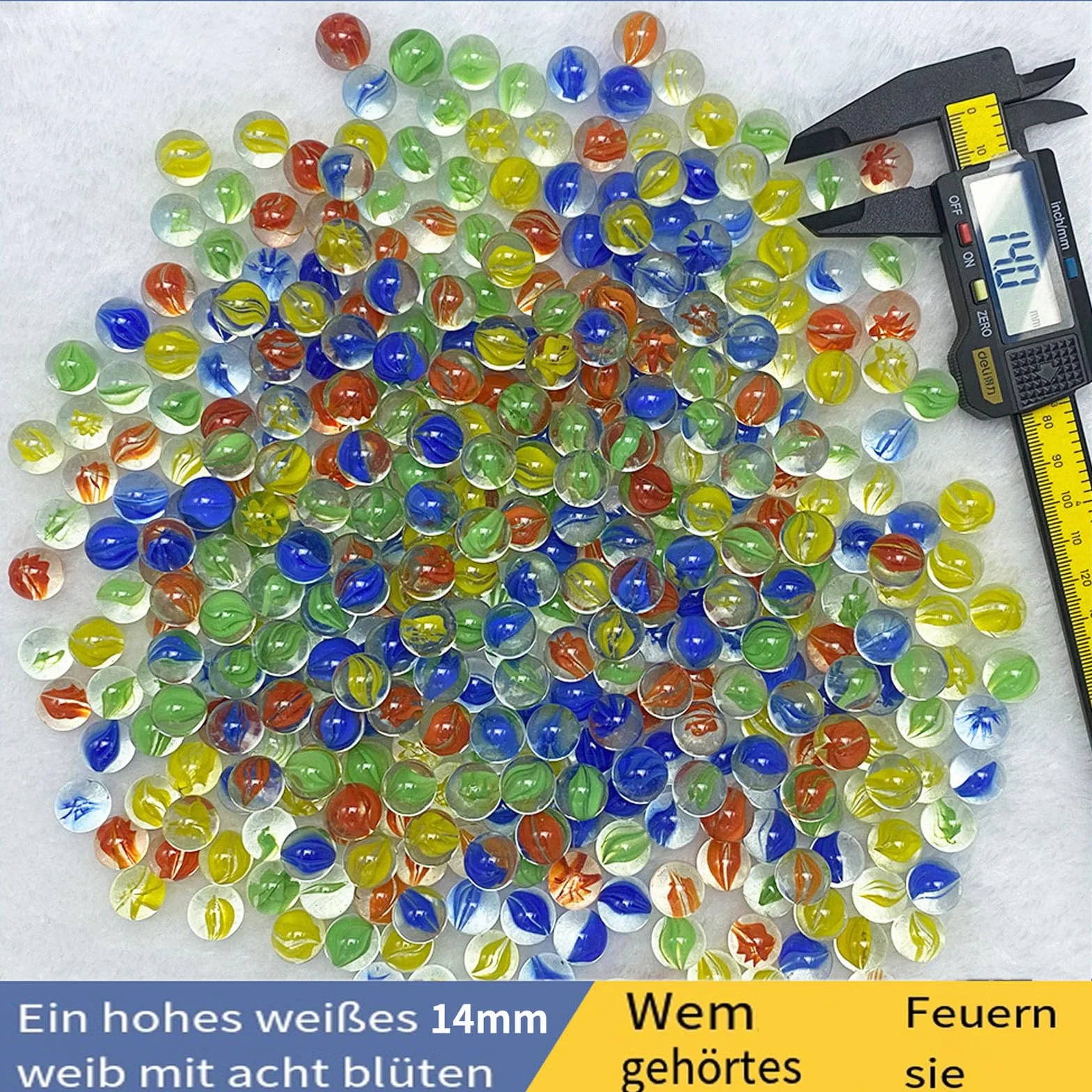 Biglie di vetro colorate 14 mm 100 pezzi per giochi decorazione casa piante