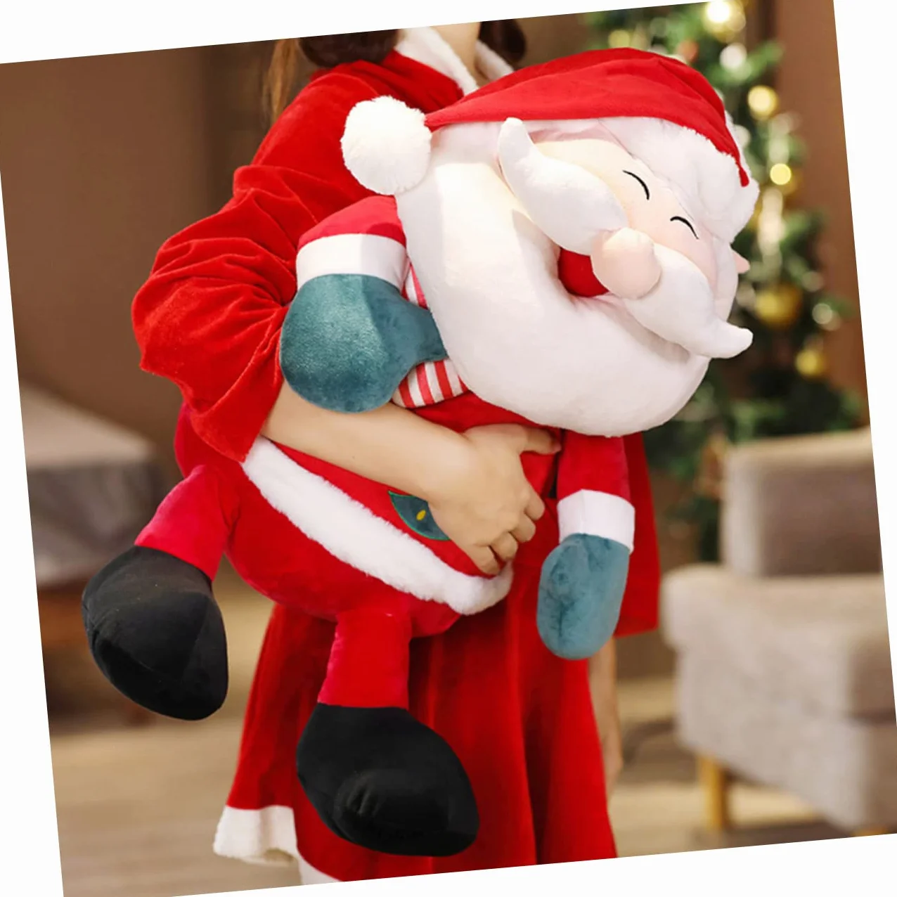 UPKOCH Pupazzo Di Babbo Natale Gigante Peluche Morbido e Confortevole Giocattolo Natalizio Regalo Per Ragazzo Ragazza Ragazza e Festività