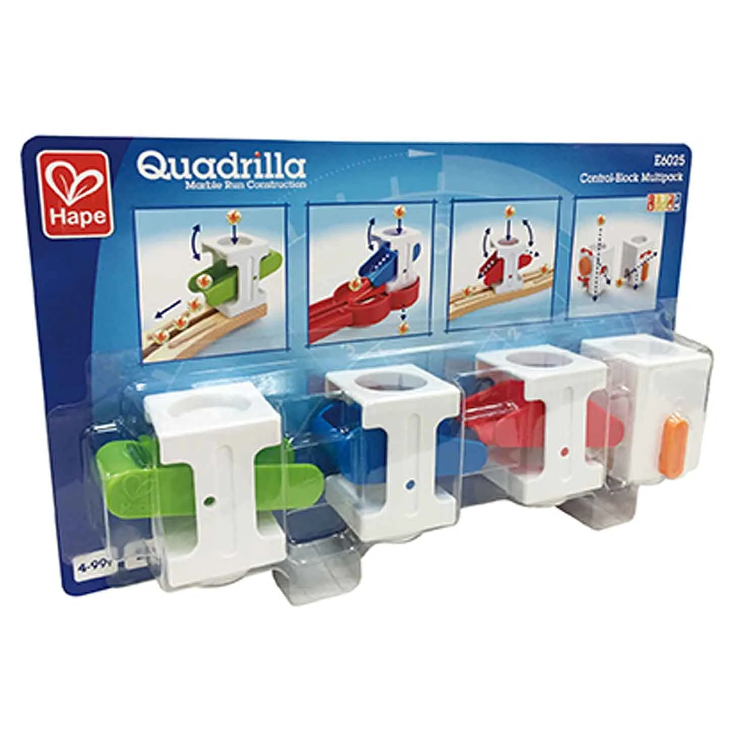 Hape Quadrilla - Set Blocchi di Controllo | Accessori per aggiungere divertimento al gioco con le biglie adatti dai 4 anni