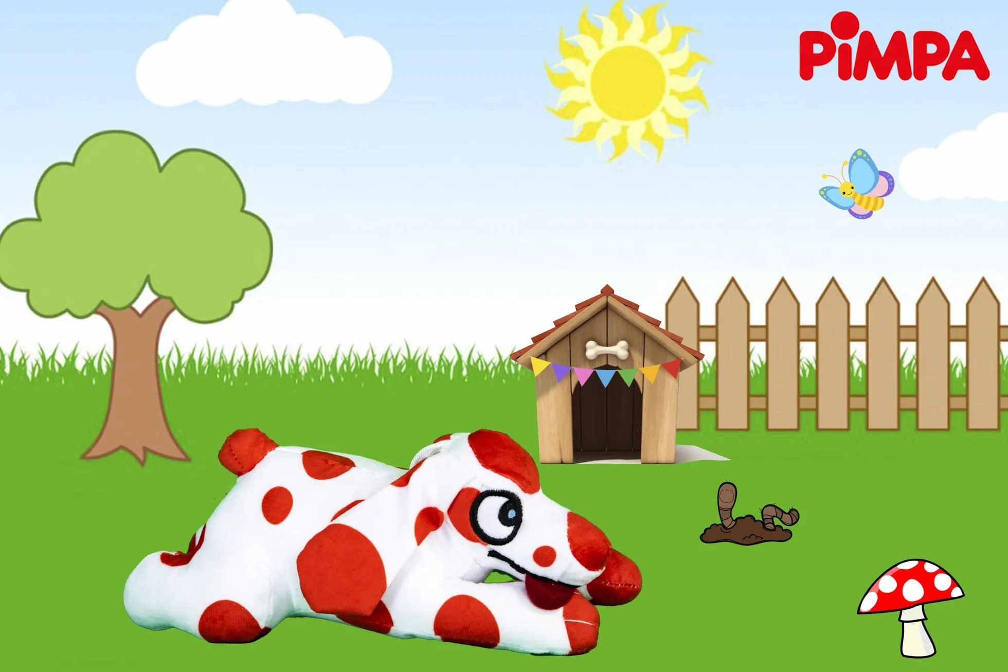 PTS PDP1502124(P010) - Peluche Pimpa Sdraiata, 22 cm