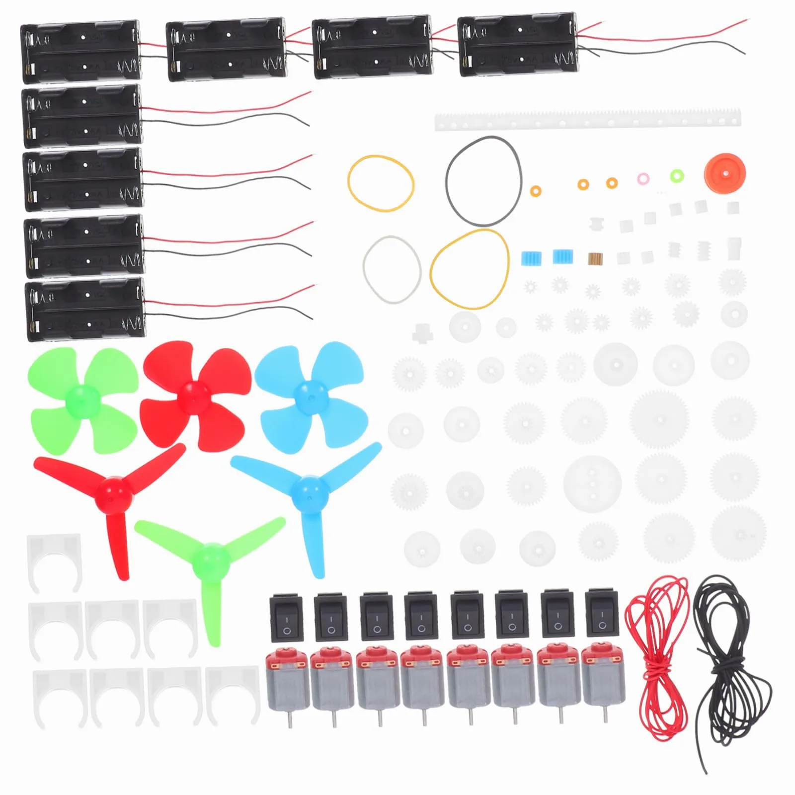 TOYANDONA Kit di Costruzione di Circuiti Elettrici per Ragazzo Ragazza con Motore Dc e Ingranaggi Meccanici in Plastica Set di Esperimenti Scientifici di Fisica per Progetti di Apprendimento