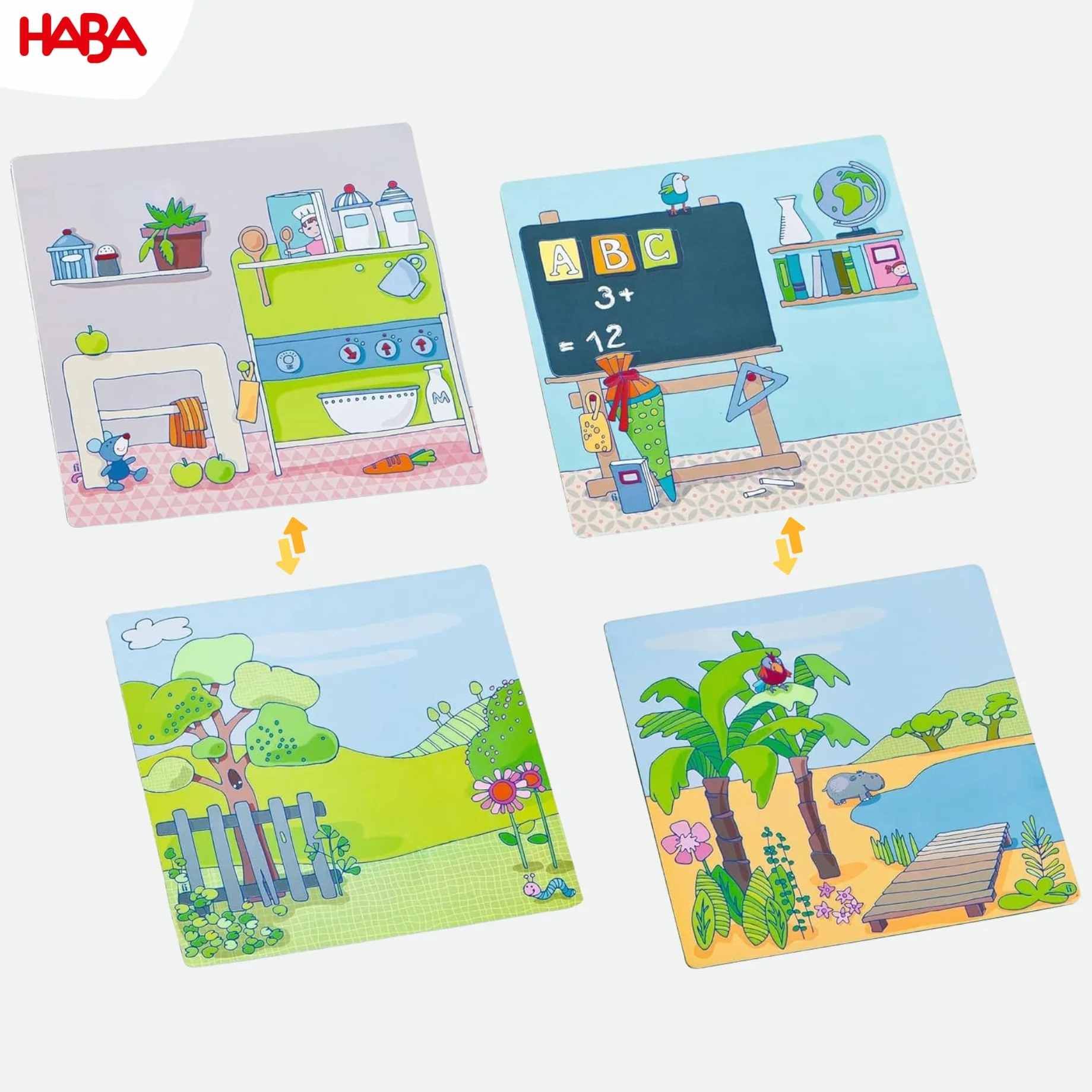 HABA 7392 - Gioco magnetico con bambola Lilli, puzzle magnetico con la simpatica bambola Lilli, in una pratica scatola di metallo