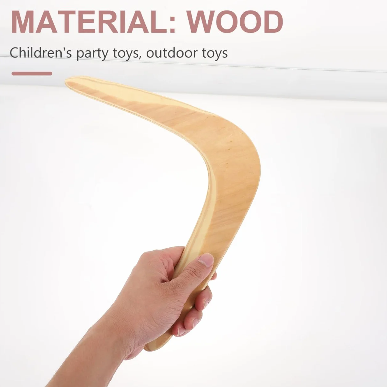 IMIKEYA 1 Pezzo Boomerang Legno Bambini Classico a V Forma di Boomerang in Legno Boomerang all'aperto Boomerang Giocattolo Aereo per Bambini all'aperto