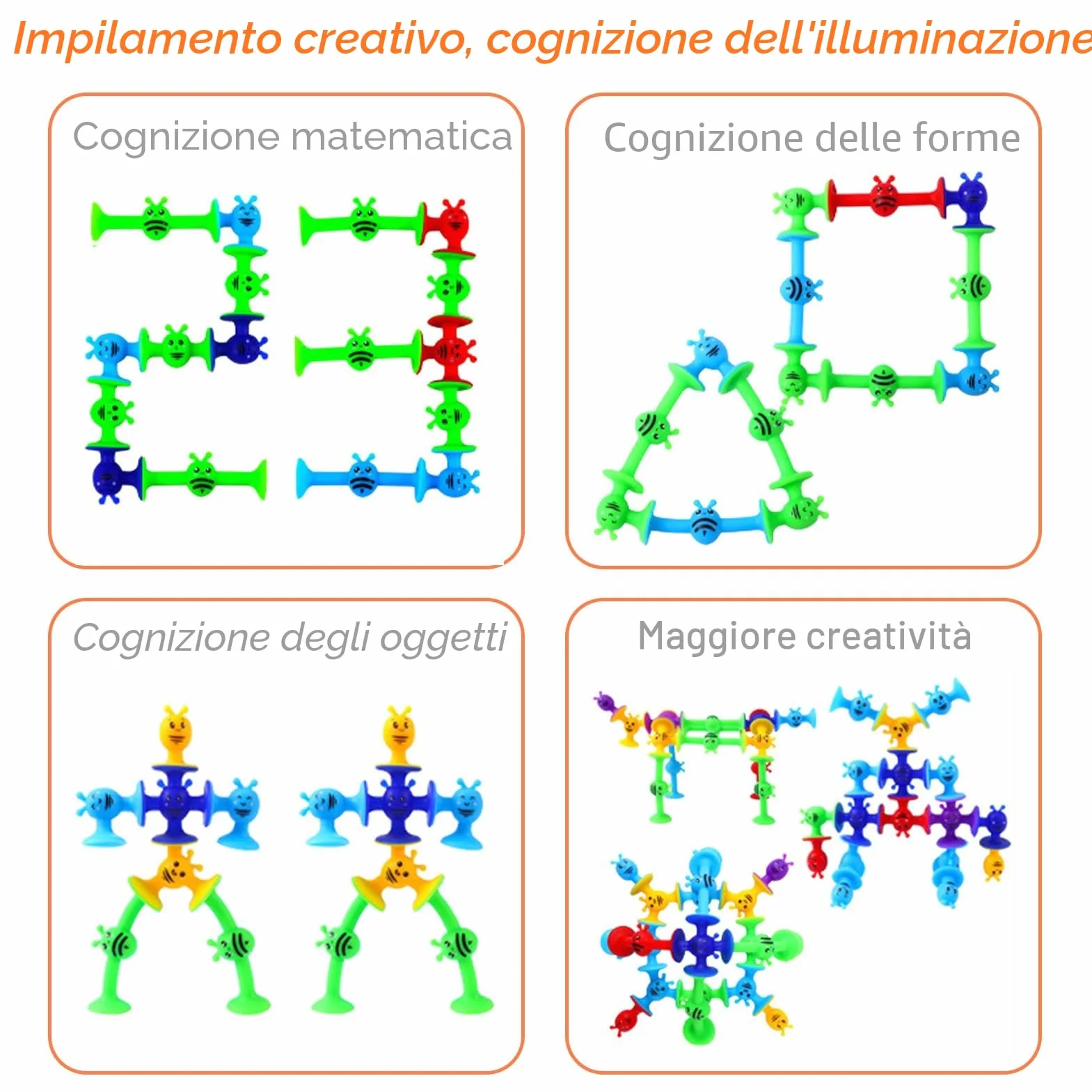Giochi Bagnetto Neonato, 26 Pezzi Giocattolo a Ventosa in Silicone con Organizzatore, Giocattolo Sensoriale da Viaggio Giocattoli Bagno Educativi Regalo per Bambini 3 4 5 6 7 Anni