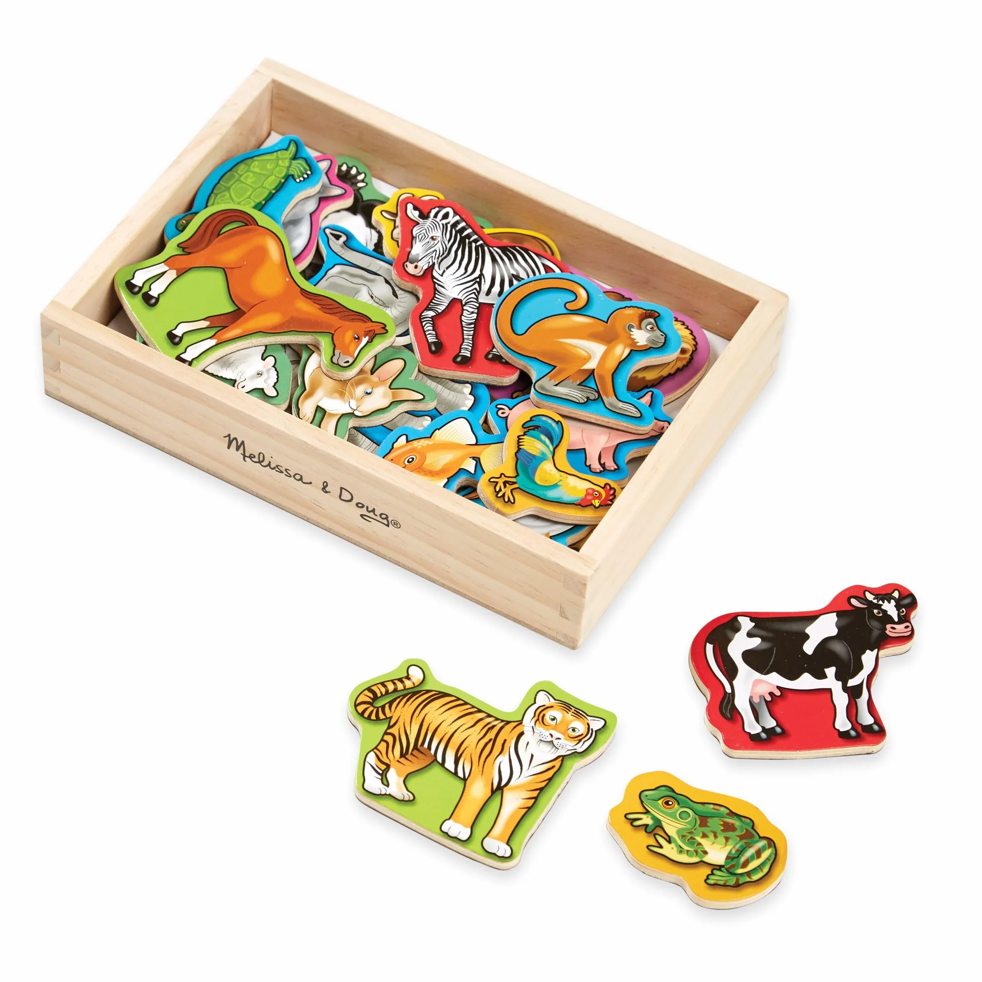 Melissa & Doug Magneti Bambini - Gioco Calamite Educativo in Legno per Lavagna Magnetica, 2+ Anni