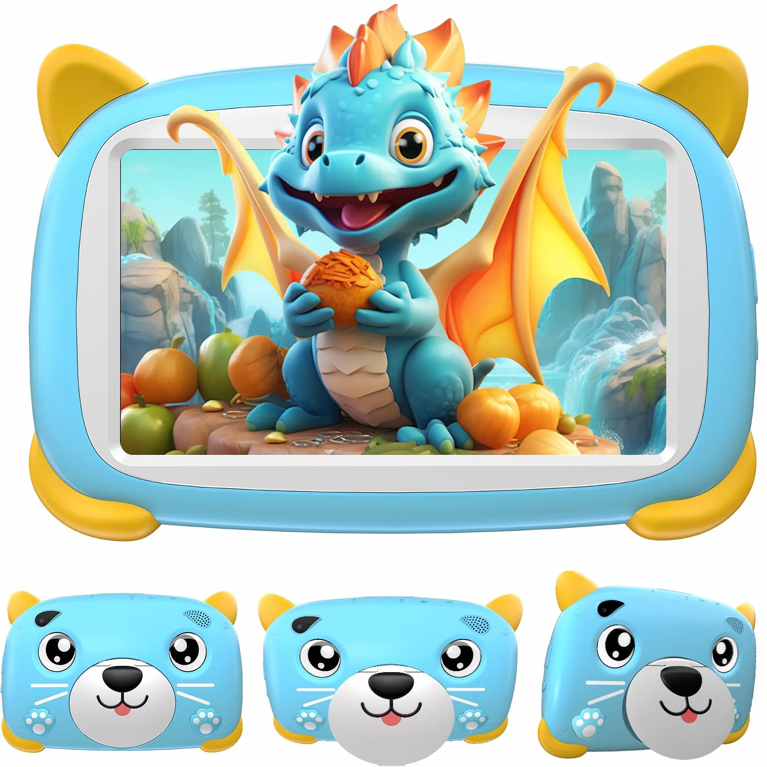 U7 Tablet per Bambini 7 Pollici, Android Tablets, Tablet bambini,4GB (2GB+2GB) RAM+32GB ROM/TF 1TB, compatibile con Kids Space, Kids Software, Wifi,Tablets PC con Controllo Parentale Blu