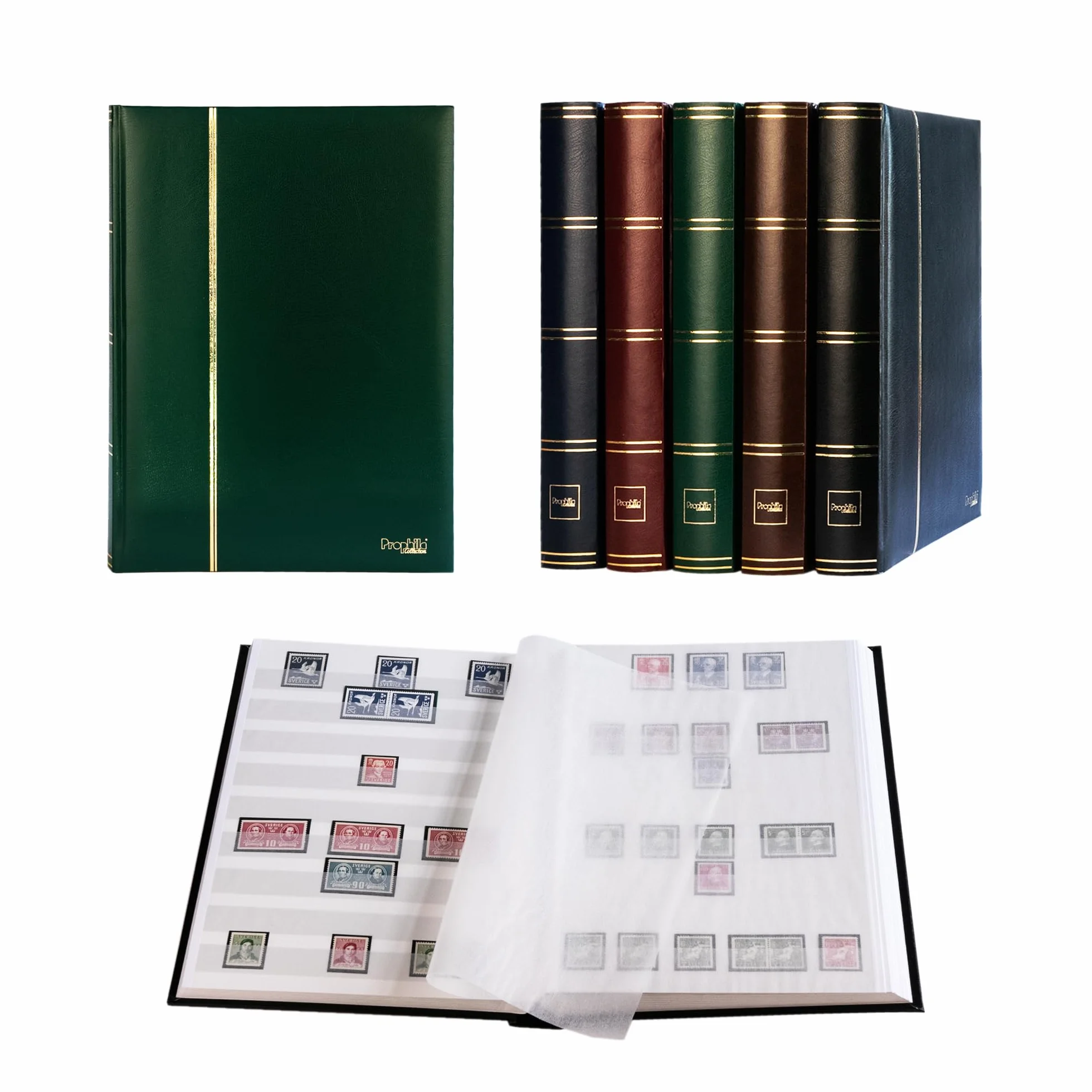 Prophila Leuchtturm classificatori 60 pagina bianco, verde colori