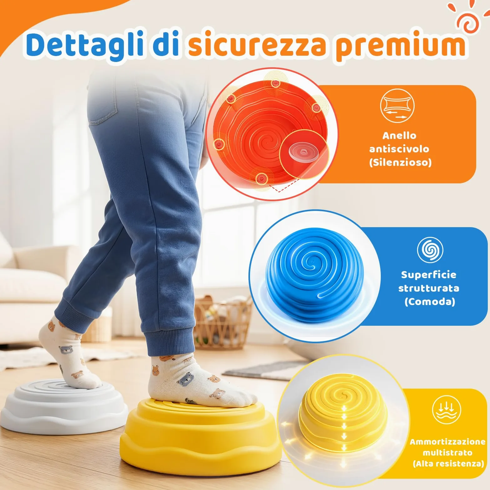 Rtomy Stapelstein, Pietre Equilibrio Bambini, Stepping Stones Giochi da Esterno e Interno, Antiscivolo e Silenzioso, Favorise Equilibrio e Coordinazione, Regalo Bambini 3 4 5 6 Anni
