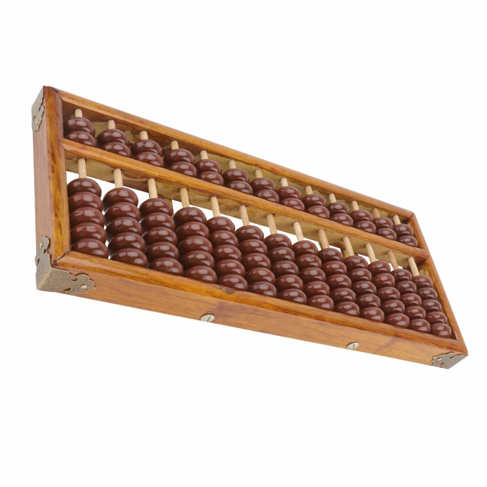 SUPVOX Abaco Aritmetico 13 Aste in Legno per Bambini Studenti | 7 Perline per Riga, Colore Coffee, Finitura Lucida Angoli Arrotondati, Allenamento Numerico