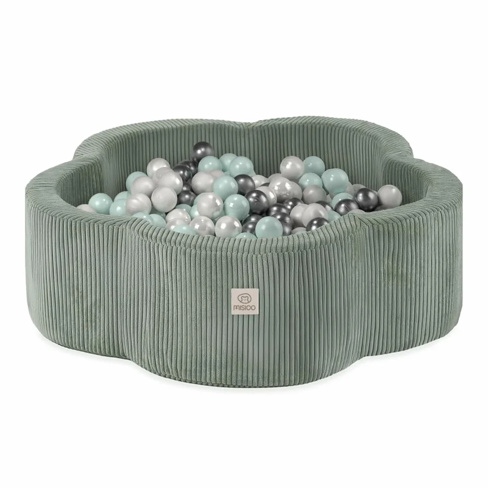 MISIOO Piscina di palline per bambini, 95 x 30 cm, 400 palline (6 cm), giocattolo per bambini a partire da 1 anno, perfetto per bambini e divertimento