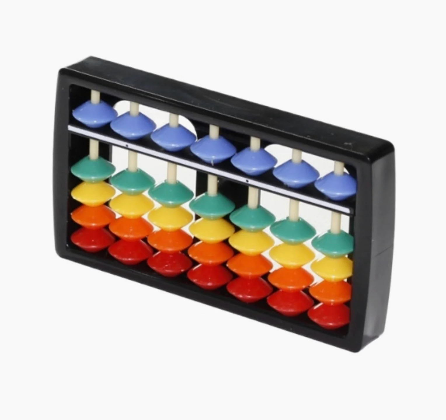 Abaco Scuola Primaria Abaco Portatile Arcobaleno A 7 Cifre, Calcolo Matematico for L'apprendimento Precoce, Abaco A 5 Perline Abaco Matematica Educativo