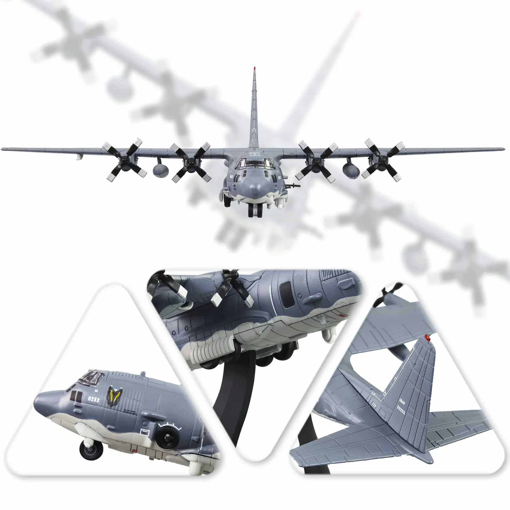 1/200 AC-130u Fighter Attack Plane Metal Fighter Military Model Fairchild Republic Diecast Plane Model for Commemorate Collection or Gift