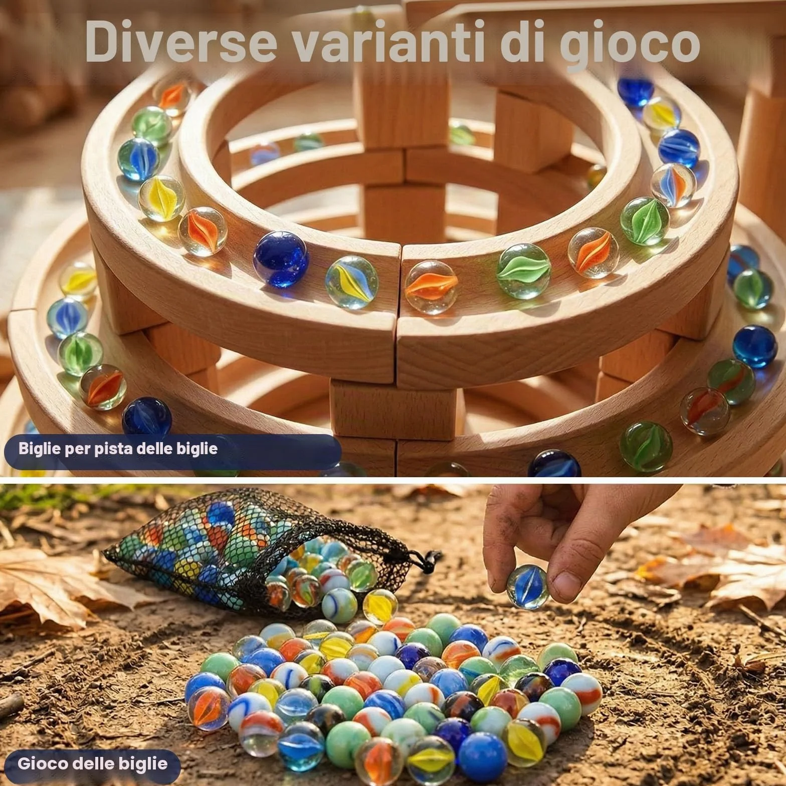 160 biglie di vetro 16 mm colorate motivi unici per giochi bambini decorazioni fai da te colori misti