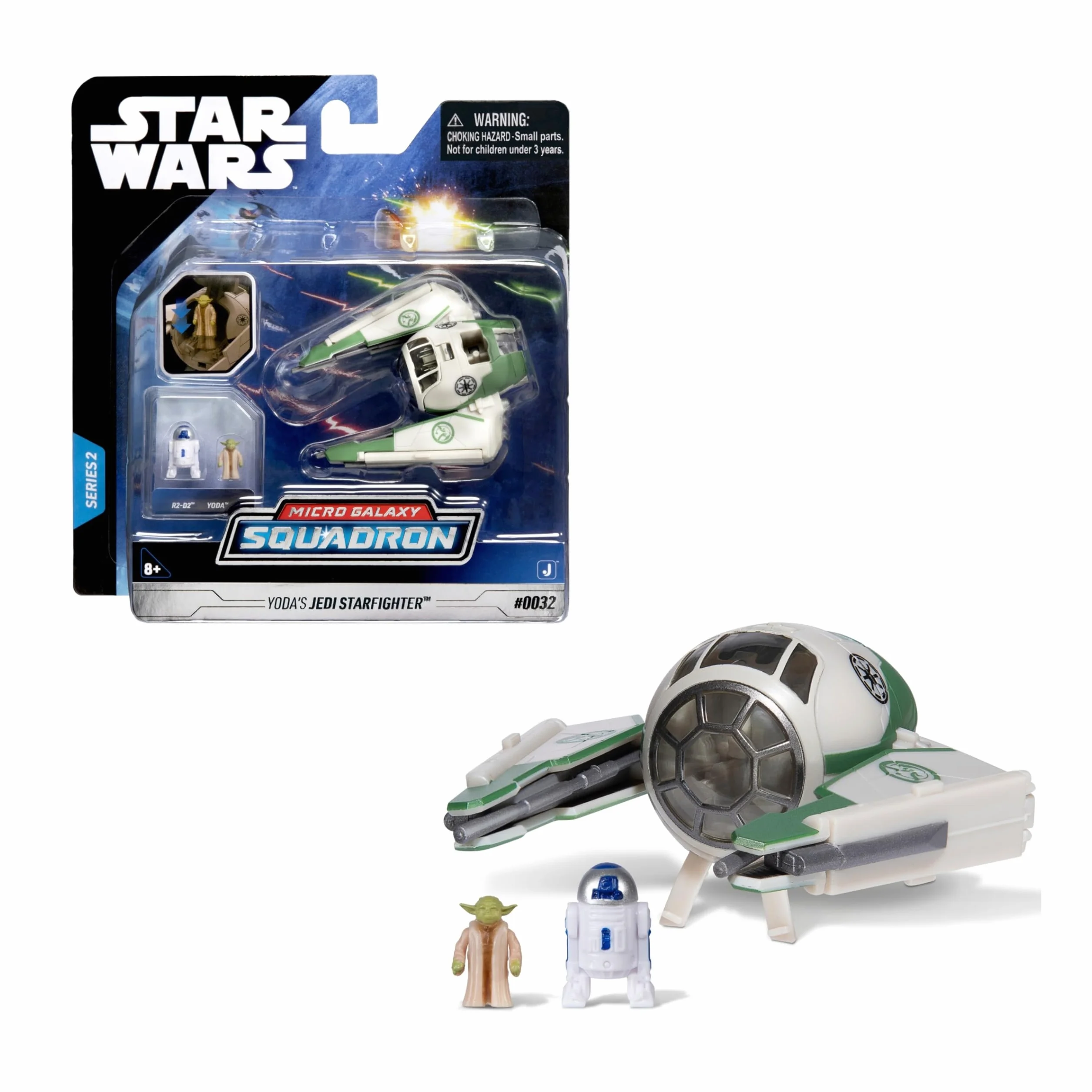 Bizak Star Wars Nave 8 cm Jedi Starfighter di Yoda, con 2 figure (62610008)