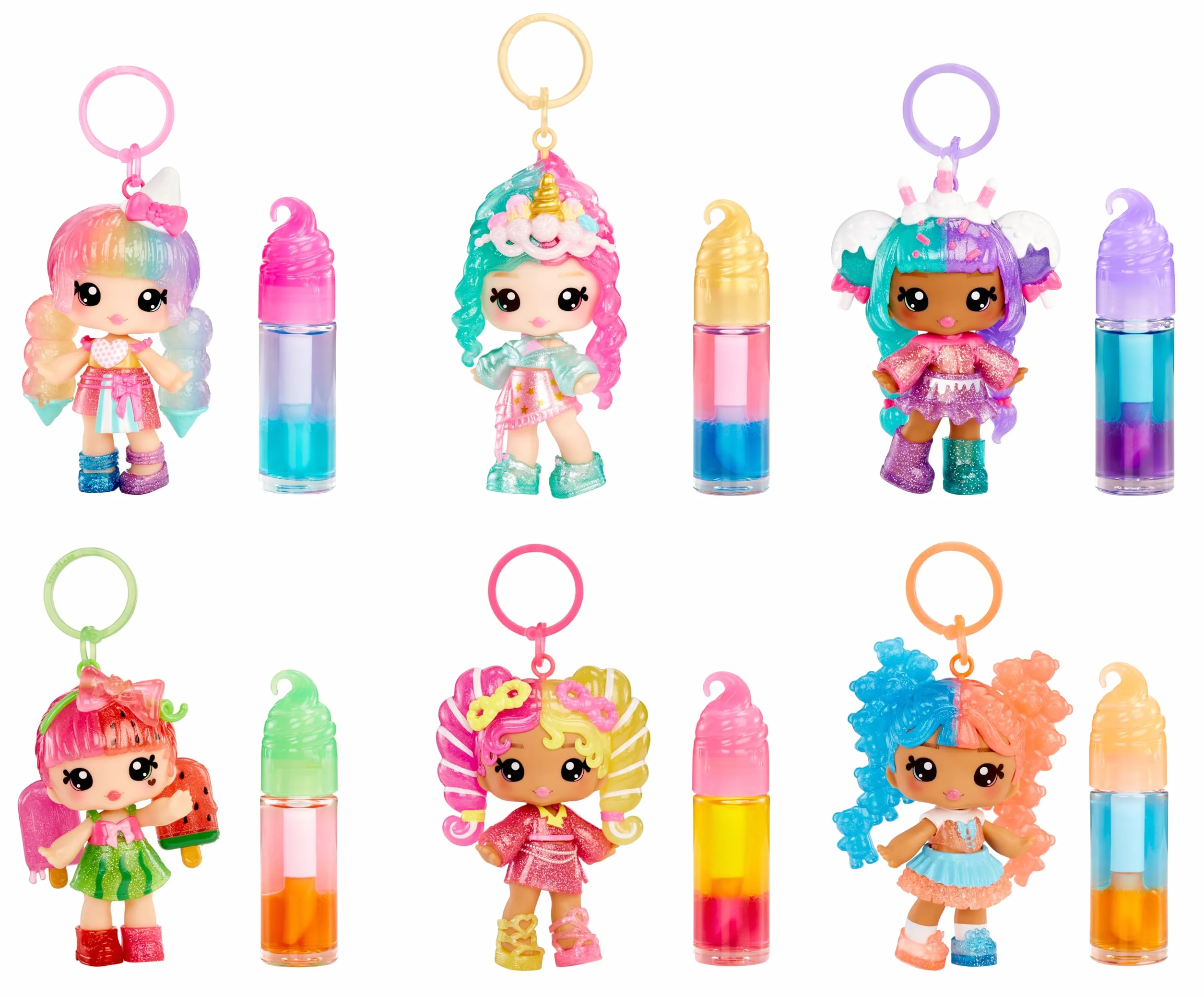 Yummiland Lip Gloss Doll: Mystery Color Change - Carly Cakepop: Include 1 Bambola, Lucidalabbra fai da te + Portachiavi rimovibile, Gioco cosmetico. Collezionabile. Età 4+