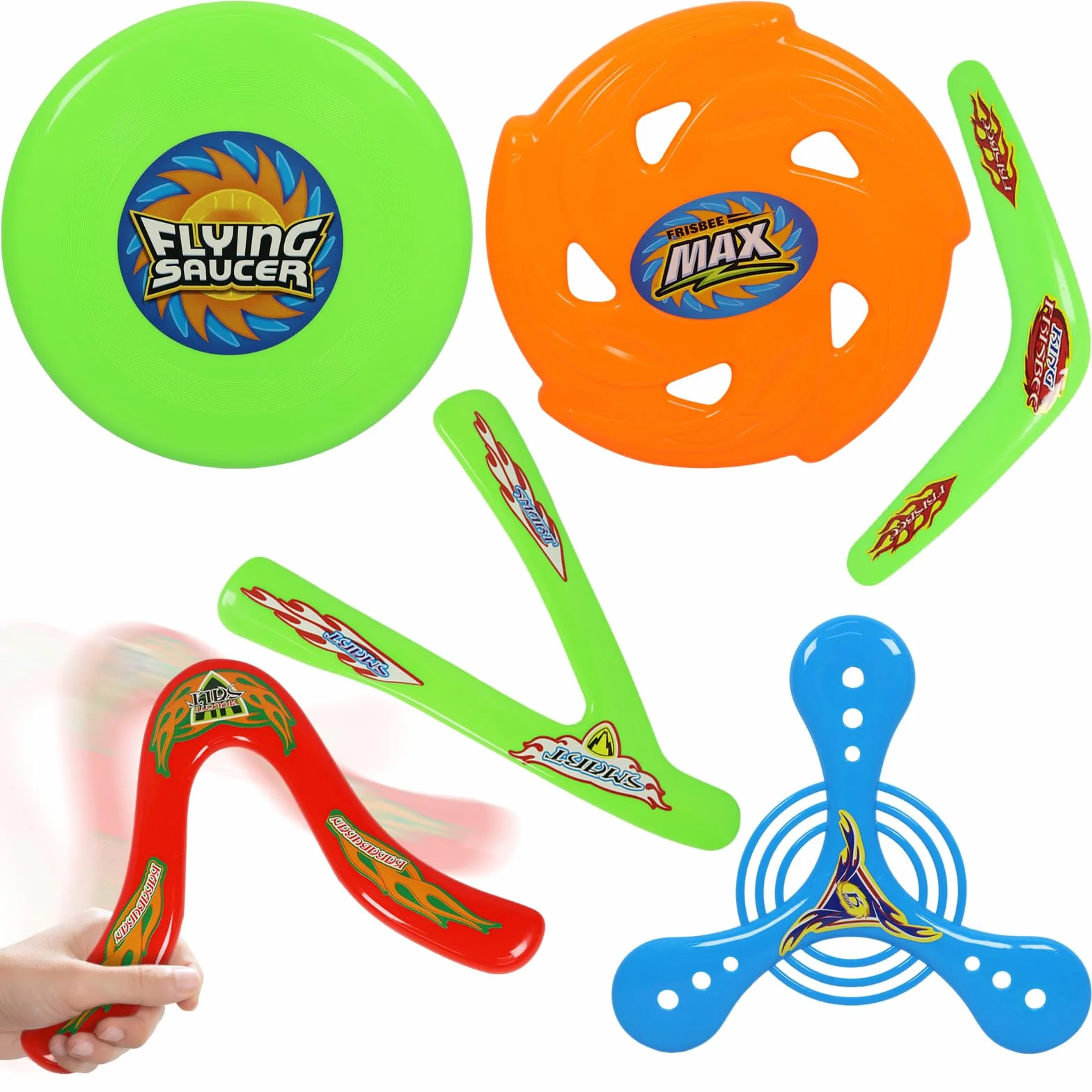6 Pezzi Set di Boomerang, Boomerang a Forma di V, Boomerang per Principianti Set, Giochi Interattivi Genitore Figlio, Giocattoli per Bambini, All'aperto per Principianti