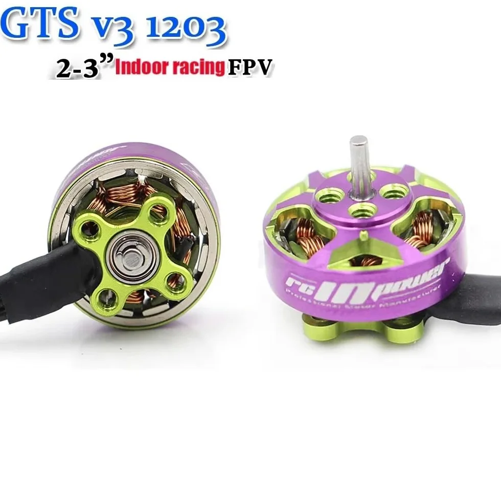 GTS V3 1203 6000KV 2S FPV Motore Brushless per motori Rcinpower 2 ~ 3 "Elica RC FPV Indoor Racing Droni Quadcopter Parti fai da te (4PCS)