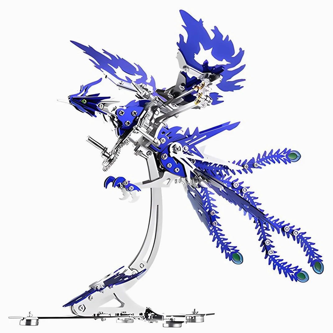 Kit di montaggio 3D in metallo Phoenix, kit di montaggio per modellini di fenice natalizia, kit di rompicapo per adulti, puzzle meccanico in metallo, 358 pezzi