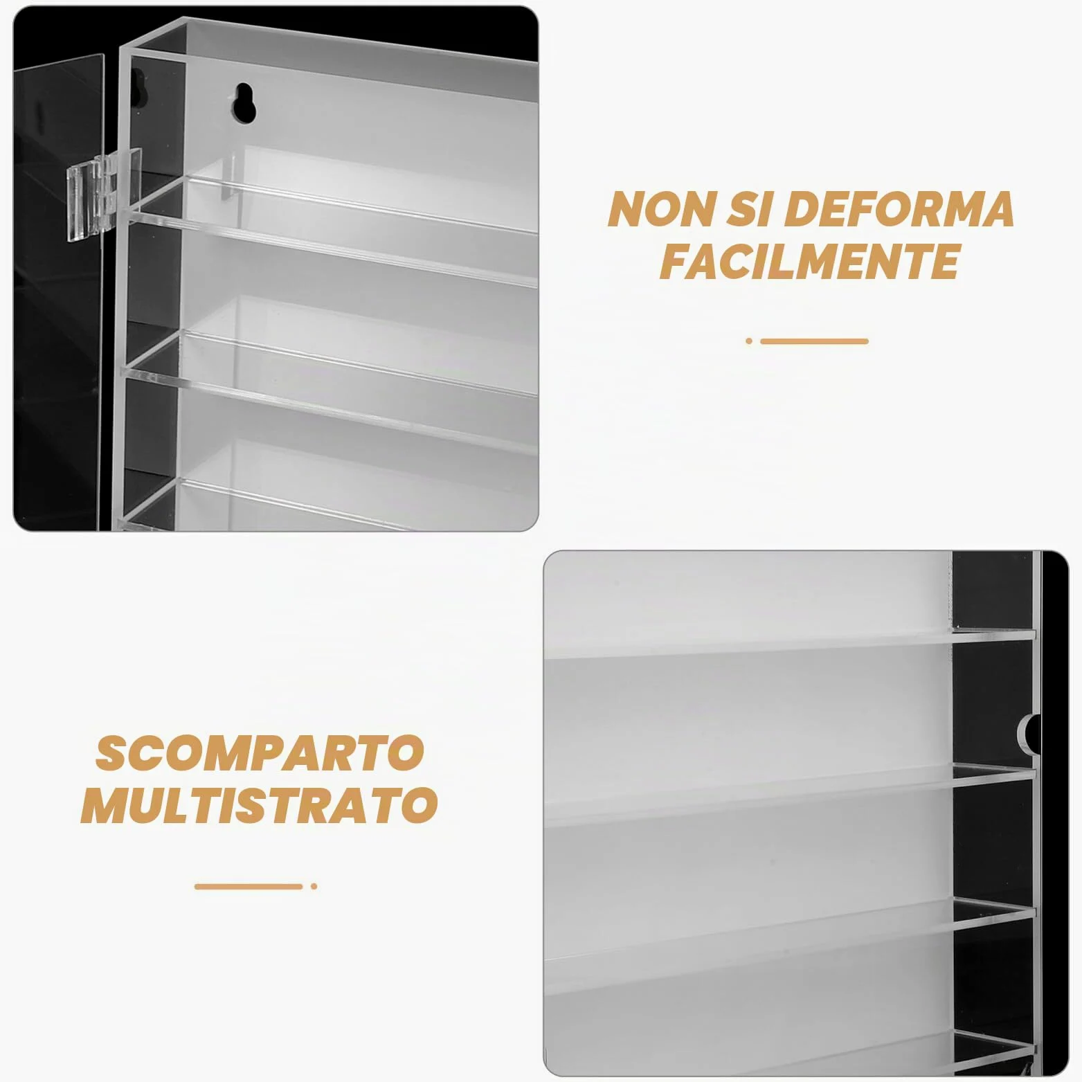TOYANDONA Espositore Modellini Auto in Acrilico Trasparente 5 Strati e Scomparti Individuali, Vetrinetta da Parete per Modellismo e Collezioni di Macchinine