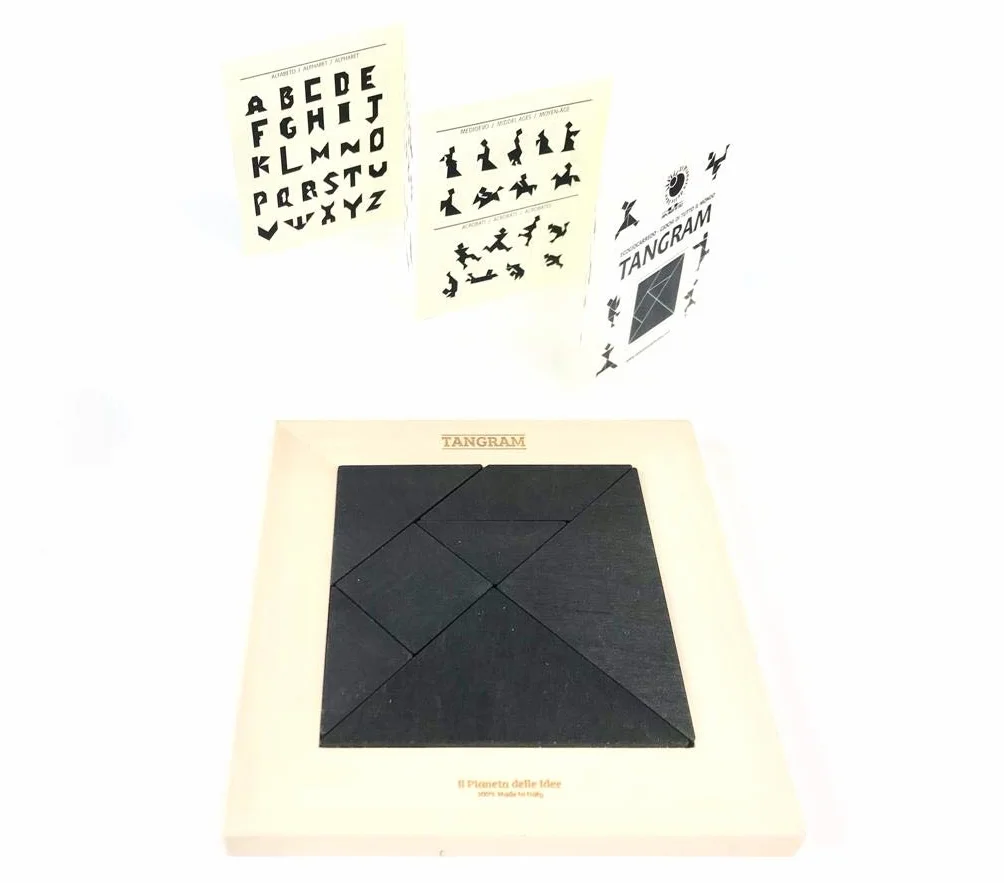 Il Pianeta delle Idee - Tangram classico in legno – Made in Italy – Creato con energia solare – 100% Ecologico