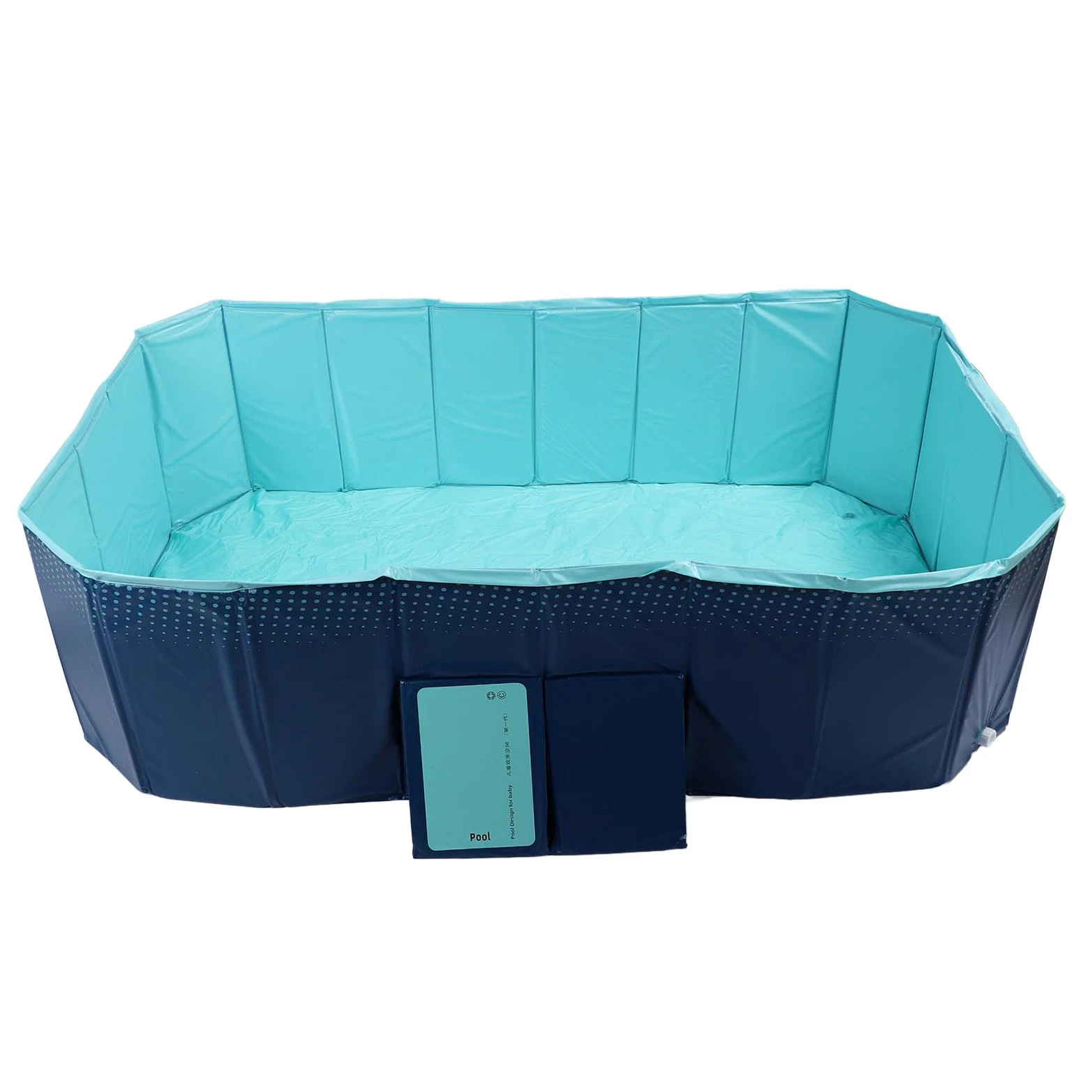 Sxhlseller Piscina Pieghevole Portatile per Bambini e Cani |Piscina da Cortile Non Gonfiabile in PVC Spesso per Divertimento Estivo all'aperto (2,1 m)