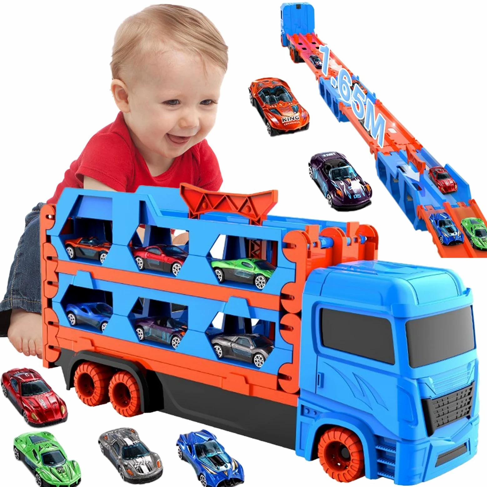 Set di 6 giocattoli per auto da corsa, per bambini, per bambini, 3, 4, 5, 6 mini modelli di auto