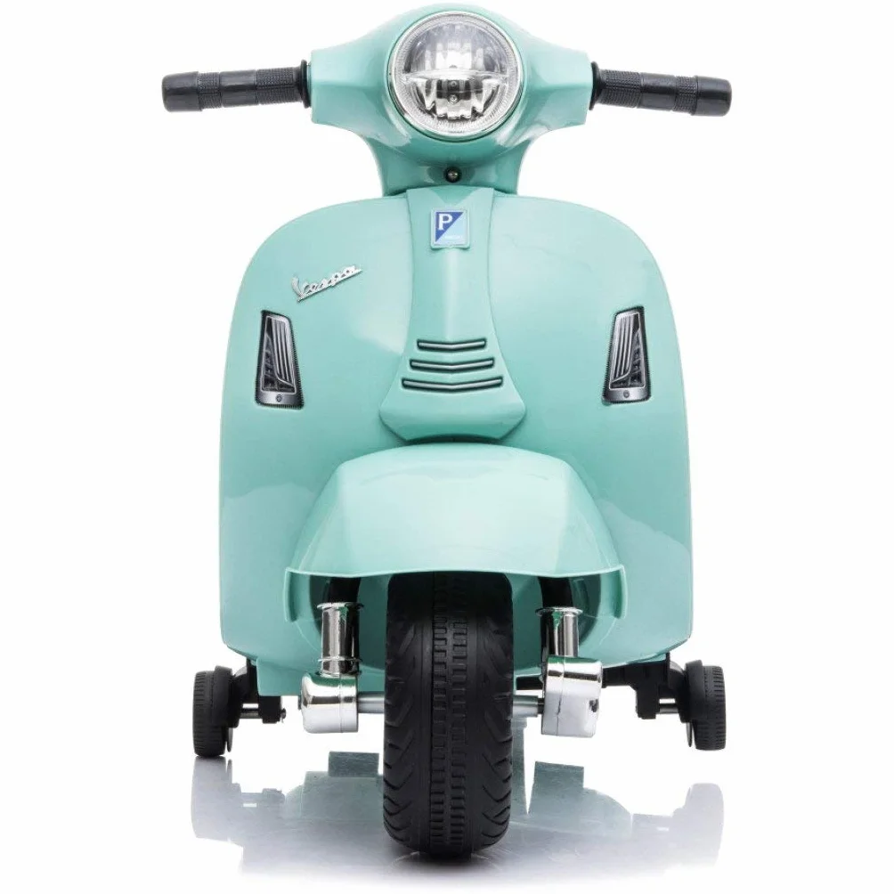 Mondial Toys Mini Vespa GTS Piaggio Moto Elettrica Scooter per Bambini 6V Verde Tiffany