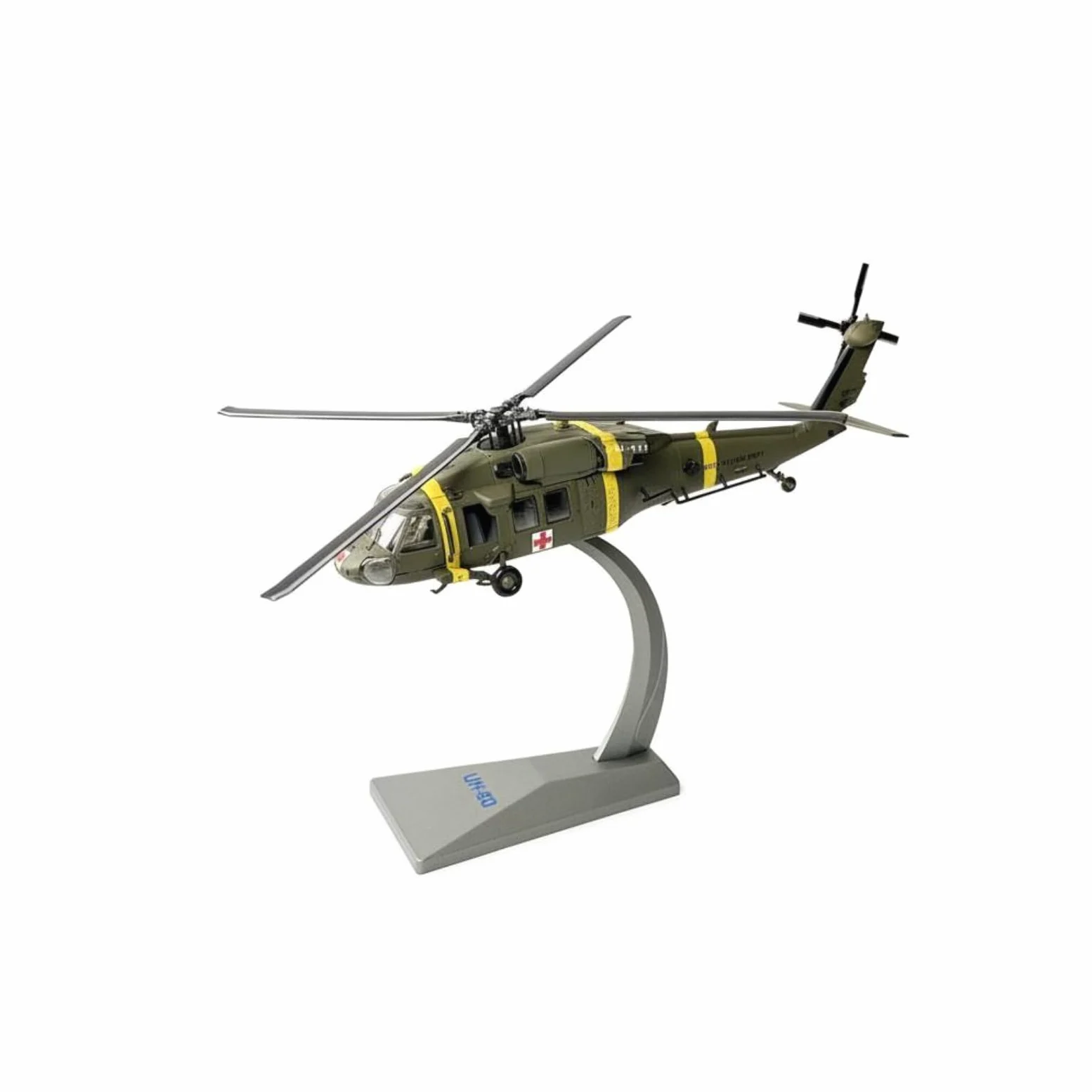MagiDeal Riproduzione Elicottero di Soccorso Modello Aerei Elicottero Miniatura Collezione in Metallo Pressofuso con Parti Mobili Rotore E Ruote Adatta a