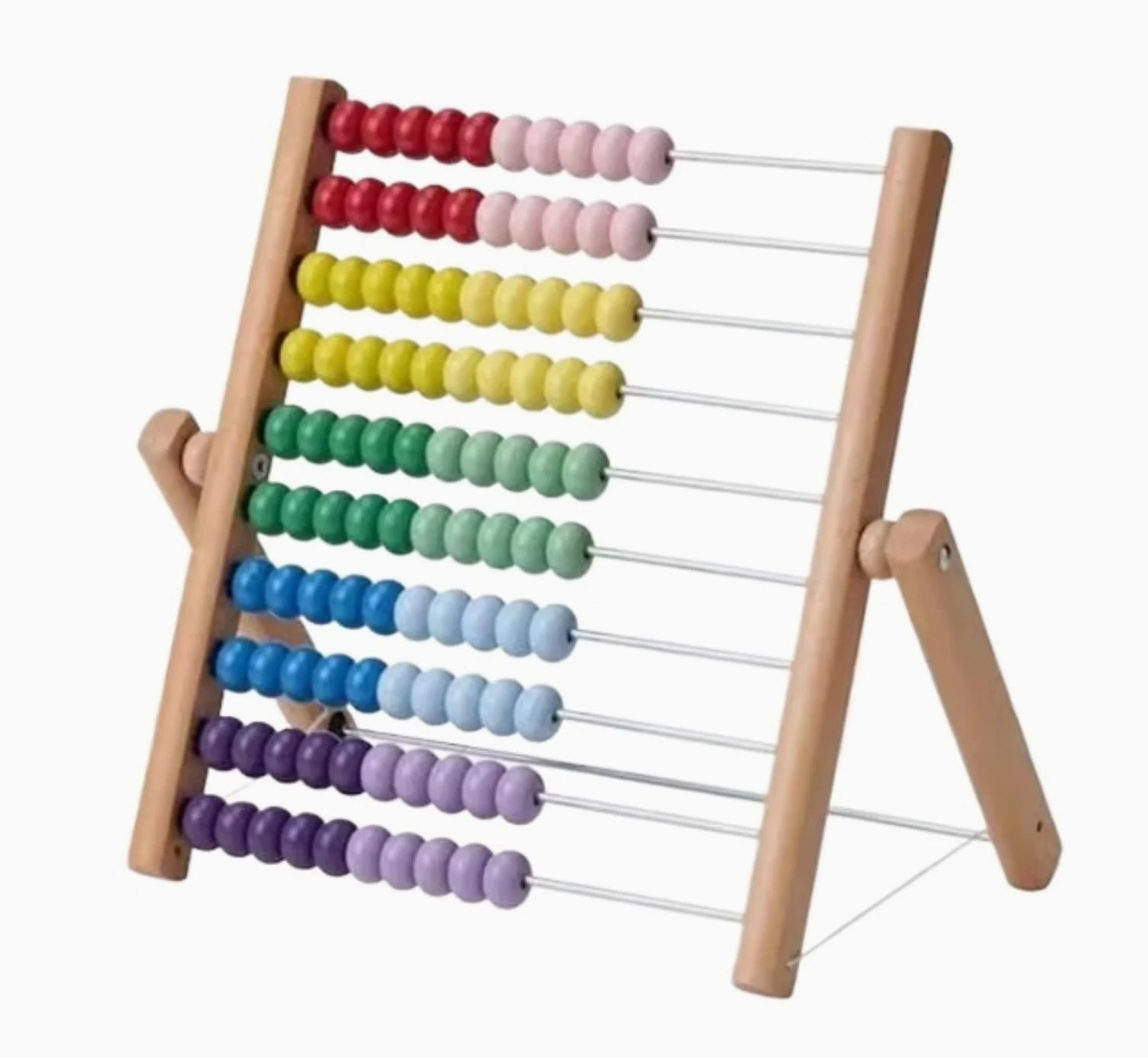 Abaco Pallottoliere Robusto Abaco Matematico con Perline Multicolori in Legno da 10 Righe Strumenti for L'Apprendimento della Matematica in età Prescolare Scuola Tradizionale