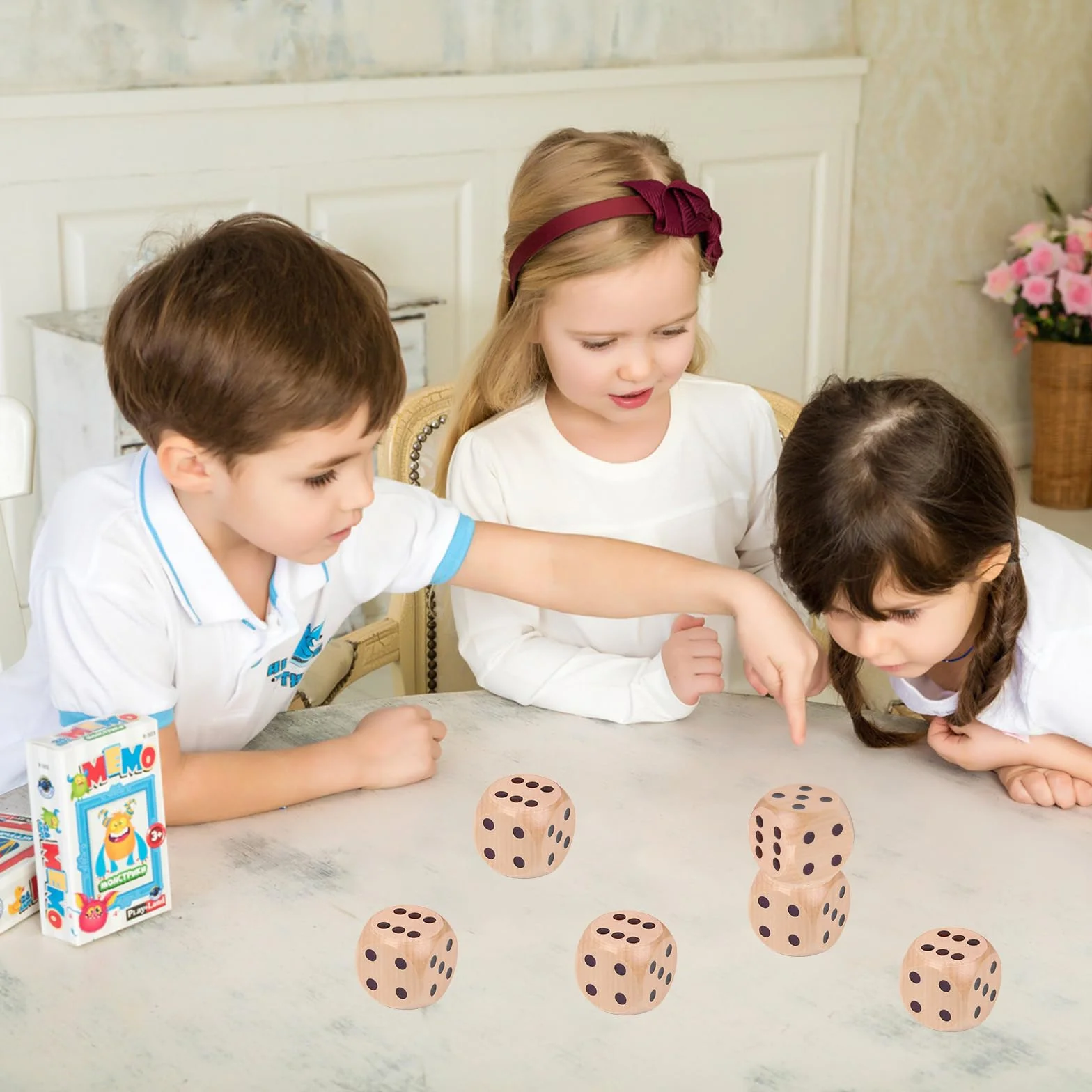 12 dadi da 30 mm – dadi in legno a sei lati per giochi da tavolo e giochi da festa