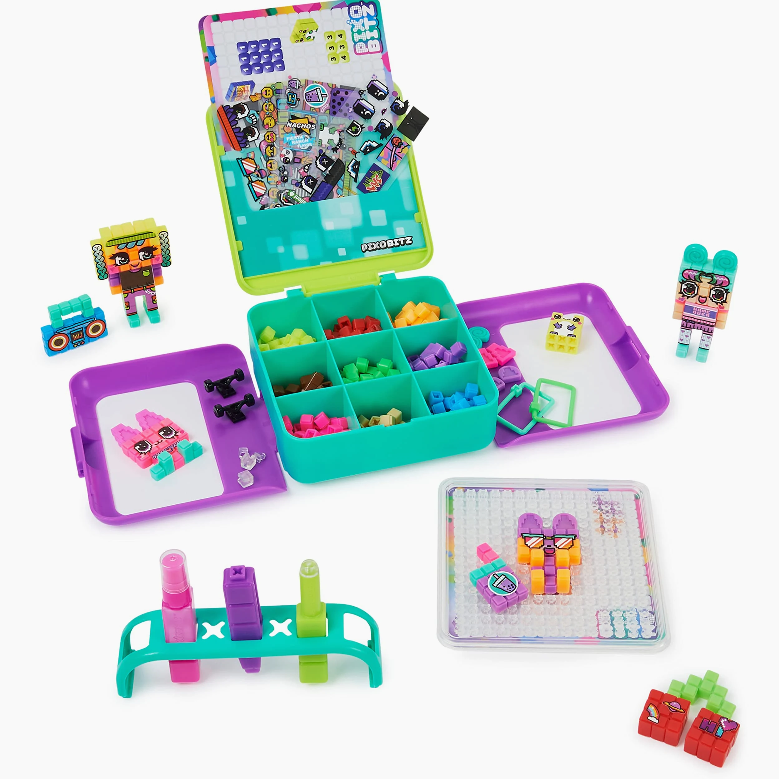 Paw Patrol Pixobitz Studio | Gioco Creativo per Bambini e Bambine | 500 bitz idroadesivi | Decorazioni e Accessori per creazioni in 3D | Giochi per Bambini dai 6 Anni in su