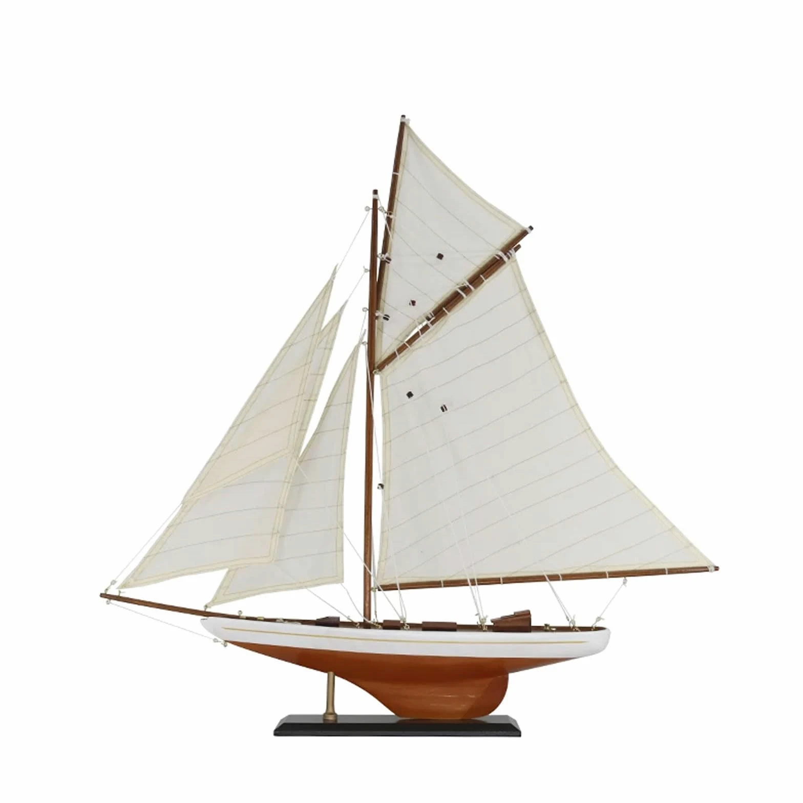 YLME Modello di Barca a Vela d'Epoca Ornamento in Legno a Forma di Barca a Vela | Decorazioni nautiche e marittime per soggiorno, ufficio, mensole, regalo per gli amanti della vela