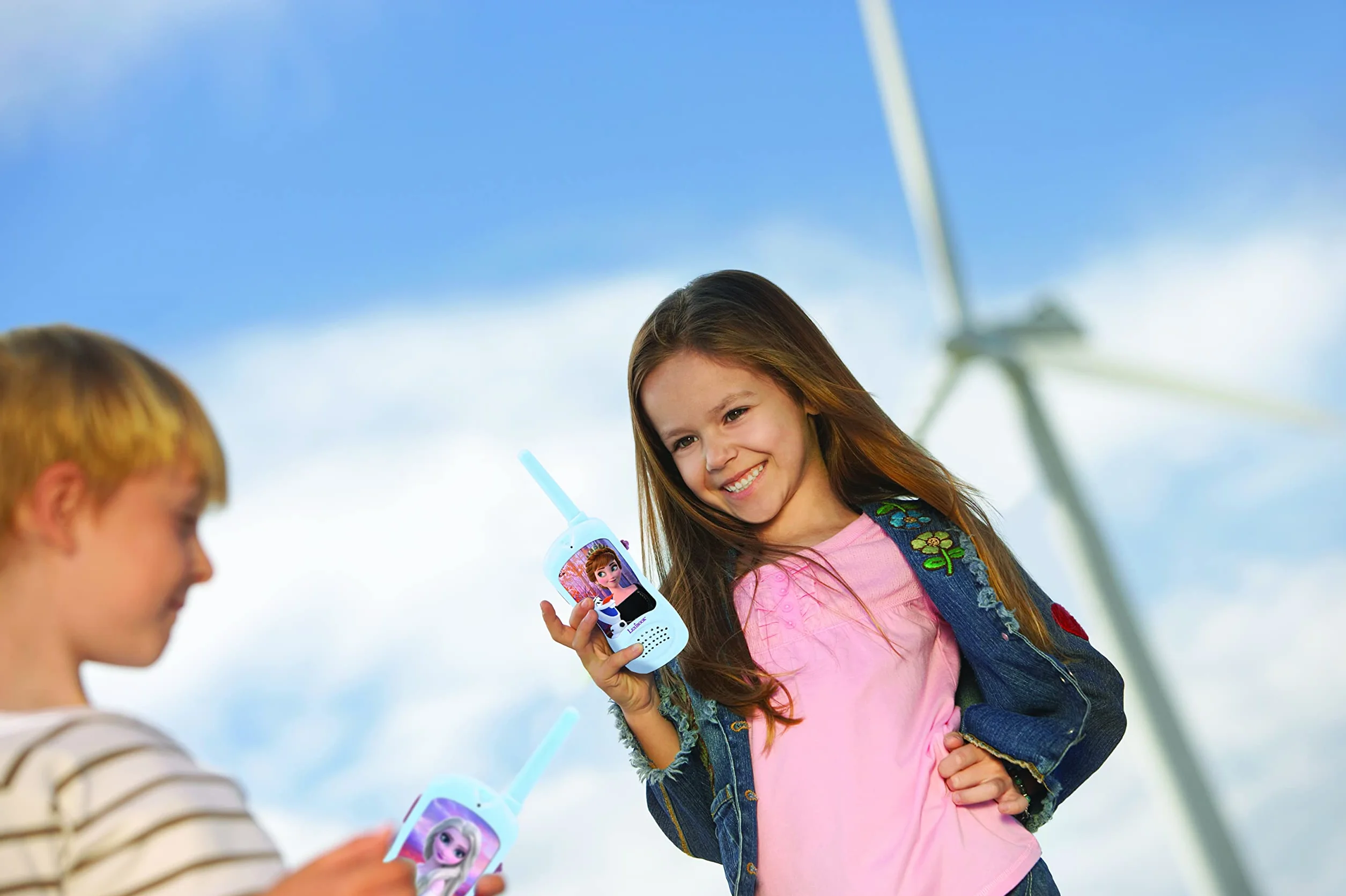 Lexibook Walkie-Talkie Frozen TW11FZ Gioco di Comunicazione per Bambini a Batteria Blu/Viola