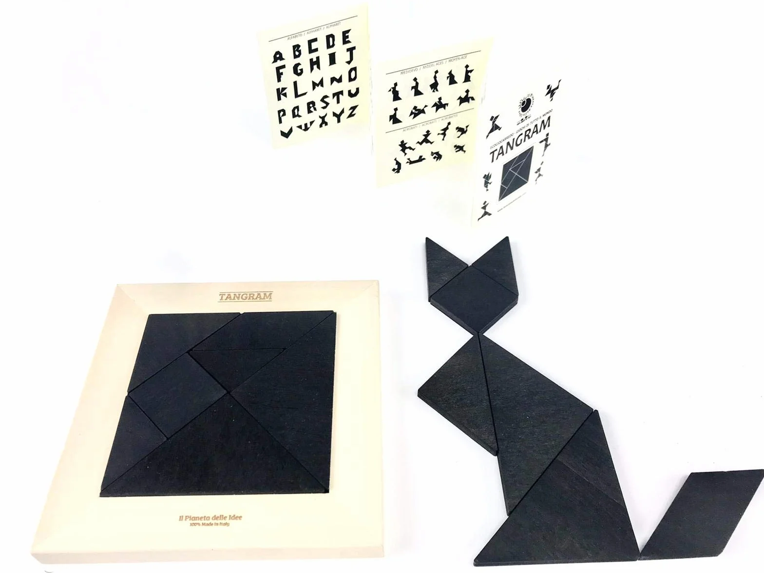Il Pianeta delle Idee - Tangram classico in legno – Made in Italy – Creato con energia solare – 100% Ecologico