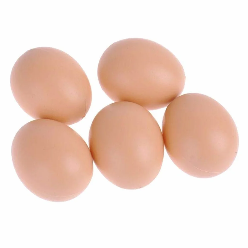 Uova di gallina marroni realistiche, novità uova rimbalzanti magiche, modello di uova fattoria pollo nidificazione gallina uova da cova animali domestici puntelli per animali domestici, pittura Eg-g