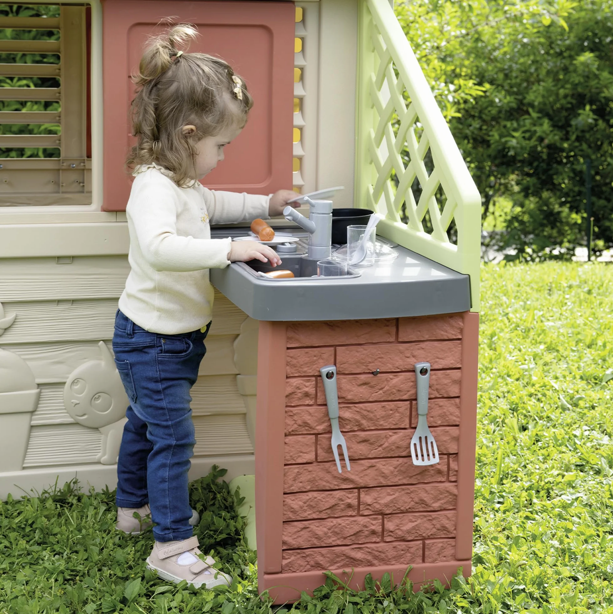 Smoby - Life Casetta Natura con cucina, dai 2 anni, con accessori, 7600810739