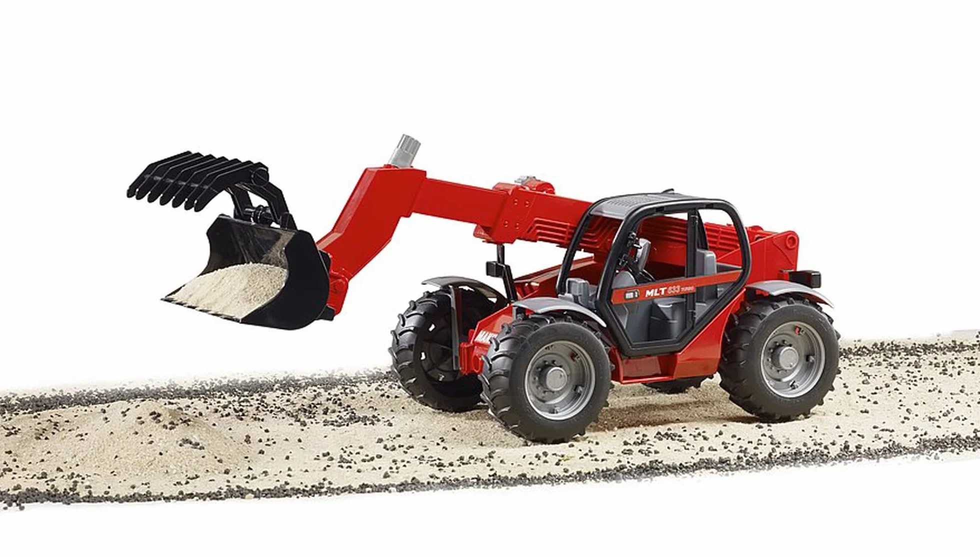 bruder 02125 - Pala telescopica Manitou MLT 633, veicoli, veicolo da costruzione, macchina da costruzione, carrello elevatore, pala gommata, giocattolo