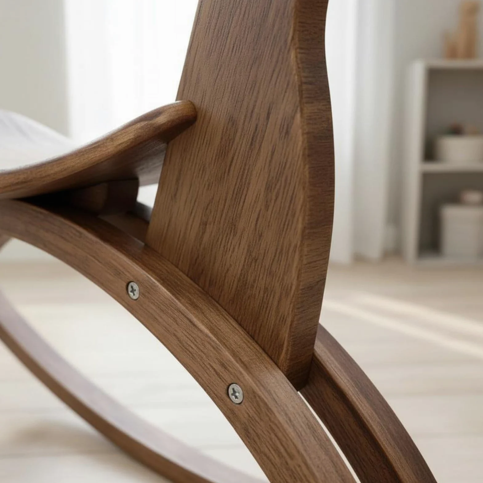 Cavallo a Dondolo Bambini Cavallino Dondolante Giocattolo Dondolo Gioco a Dondolo in Legno Stile Minimal Nordico Facile da Inserire in Casa Pattini, Natural Wood