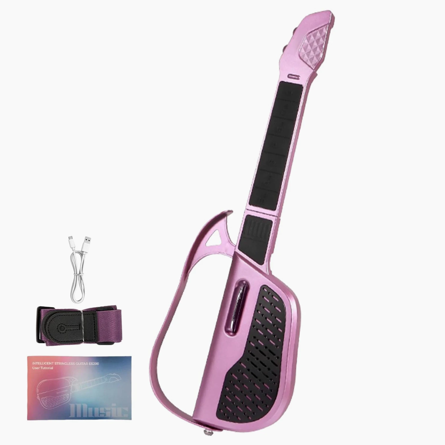 Chitarra Giocattolo Chitarra Elettrica Senza Corde | Giocattolo Musicale Intelligente per Educazione Musicale Bambini Principianti di Gruppo Attività Famiglia Scuola Materna