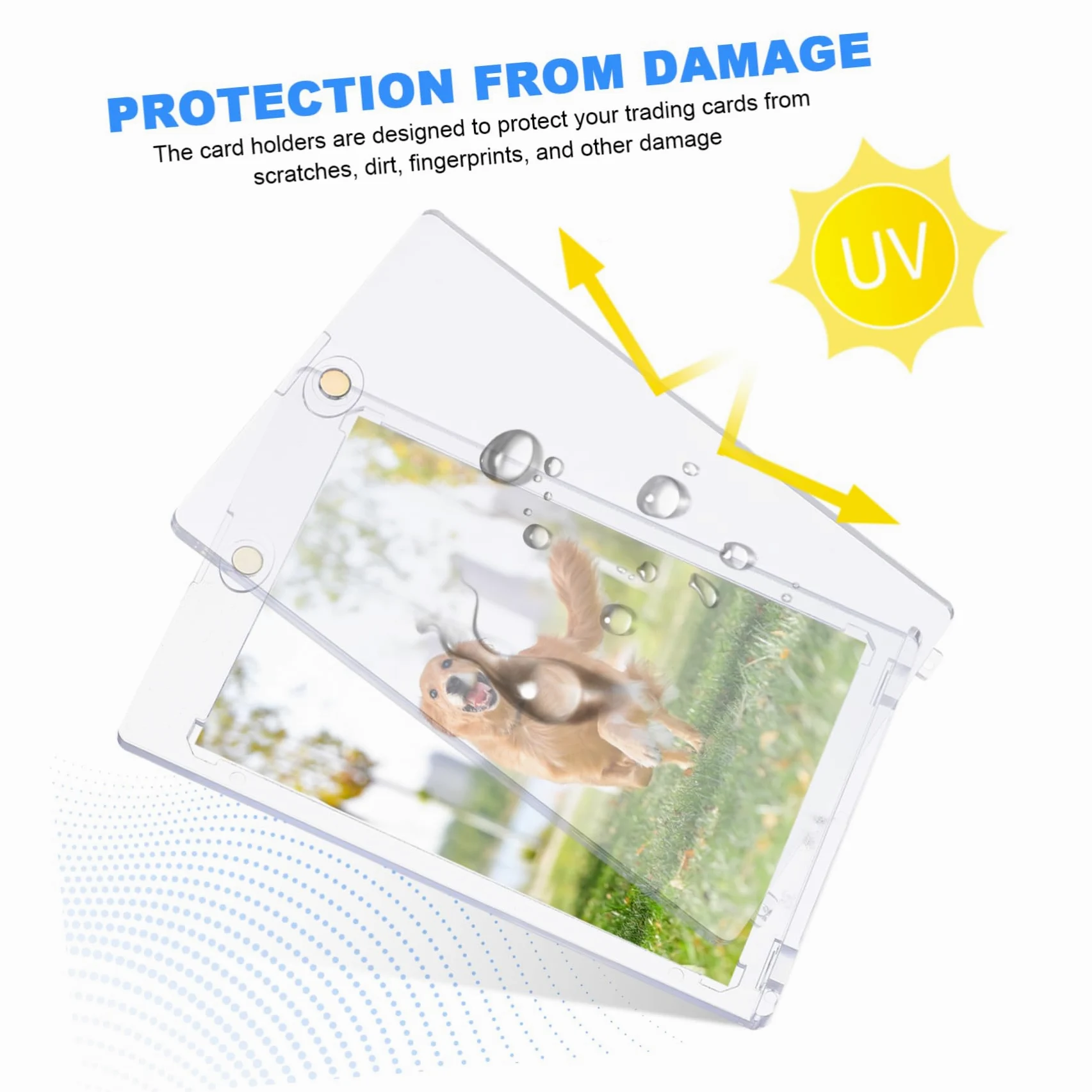 ibasenice 18 Pezzi Portacarte Magnetici in Ps, Protezione Rigida per Carte da Gioco e Collezionabili, Chiusura Sicura, Uso Versatile