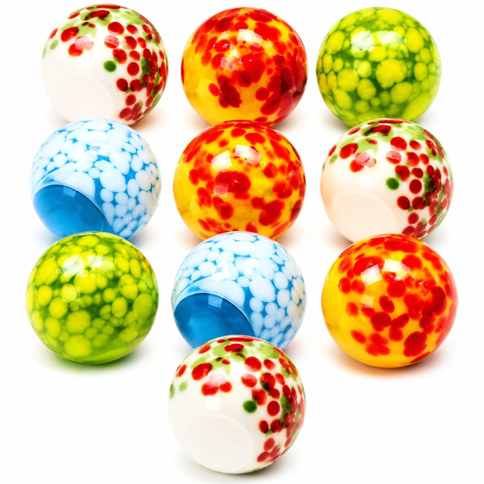 ARSUK Marmi a Pois in Vetro 25 mm Set Colorato per Bambini Marble Run Piste Biglie Gioco Educativo 250g