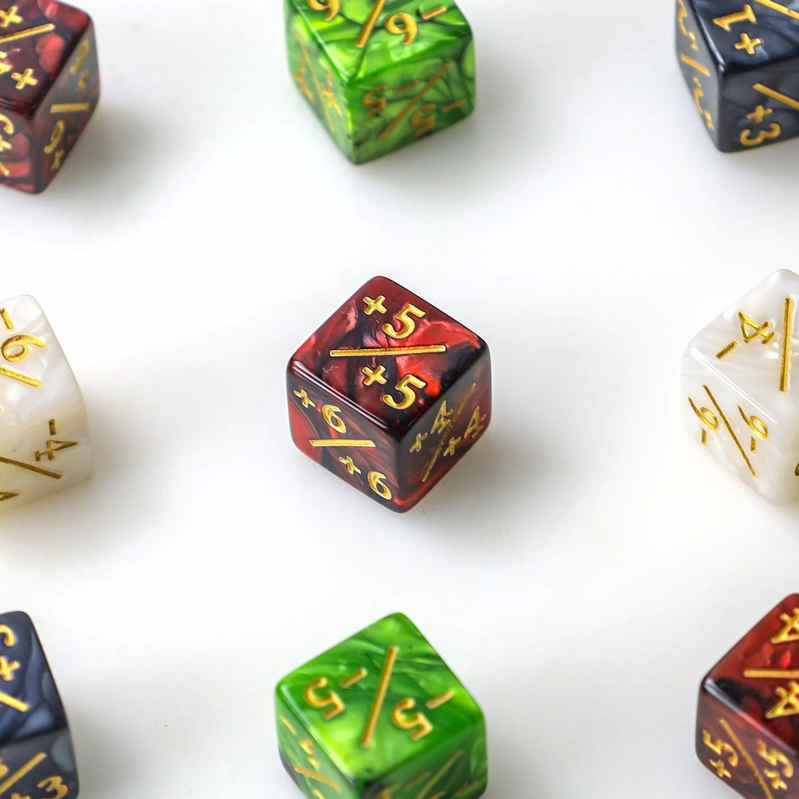 Pezzi Contatori Dadi D6, Fedeltà con Sacchetti, Compatibile con MTG, CCG, Accessori per Gioco di Carte, 4 Tipi