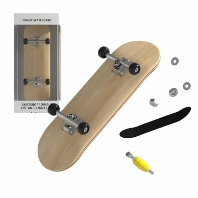 Skateboard Finger Da Dito, Skateboard da Dito in Legno, Giocattolo Sportivo Regalo per Appassionati di Skateboard – Piccola Idea Regalo per Adolescenti e Capretti (wood)