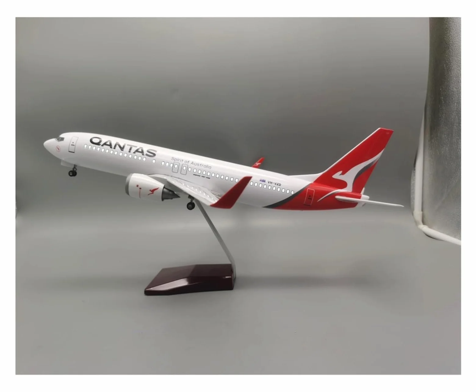 Aereo in Metallo pressofuso da 47 cm per B737-800 Australia 737 Kit Modello di Aeroplano pressofuso con Display Modello di Supporto da Collezione per Raccolta ed Esposizione (Senza Luce)