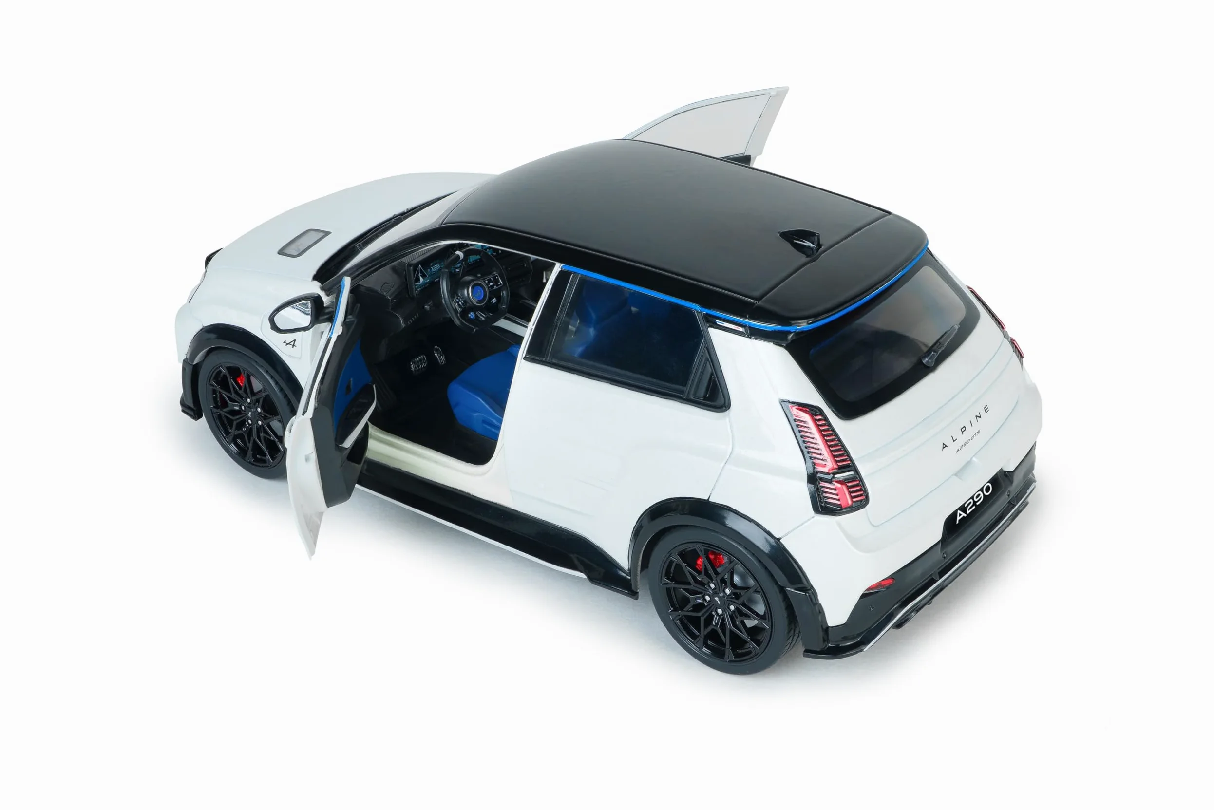 Solido Alpine A290 GTS 2024 - Modellino di auto Die-Cast, con base in plastica, modello da collezione, colore: bianco, 1:18