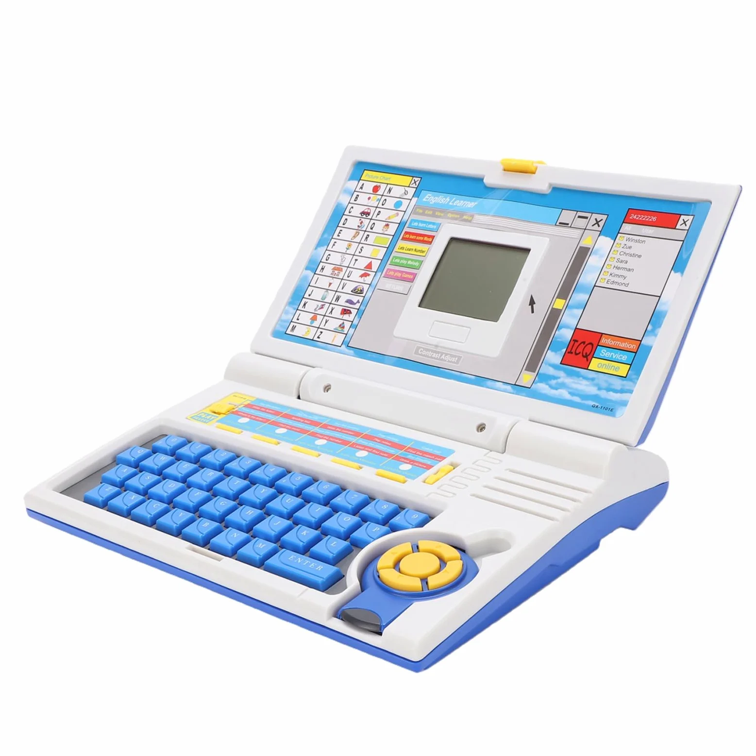 PUSOKEI Computer Educativo per Bambini in Inglese, Learning Laptop with | Toddler Learning Laptop with Spelling and Music, ABC Learning Toy for Children