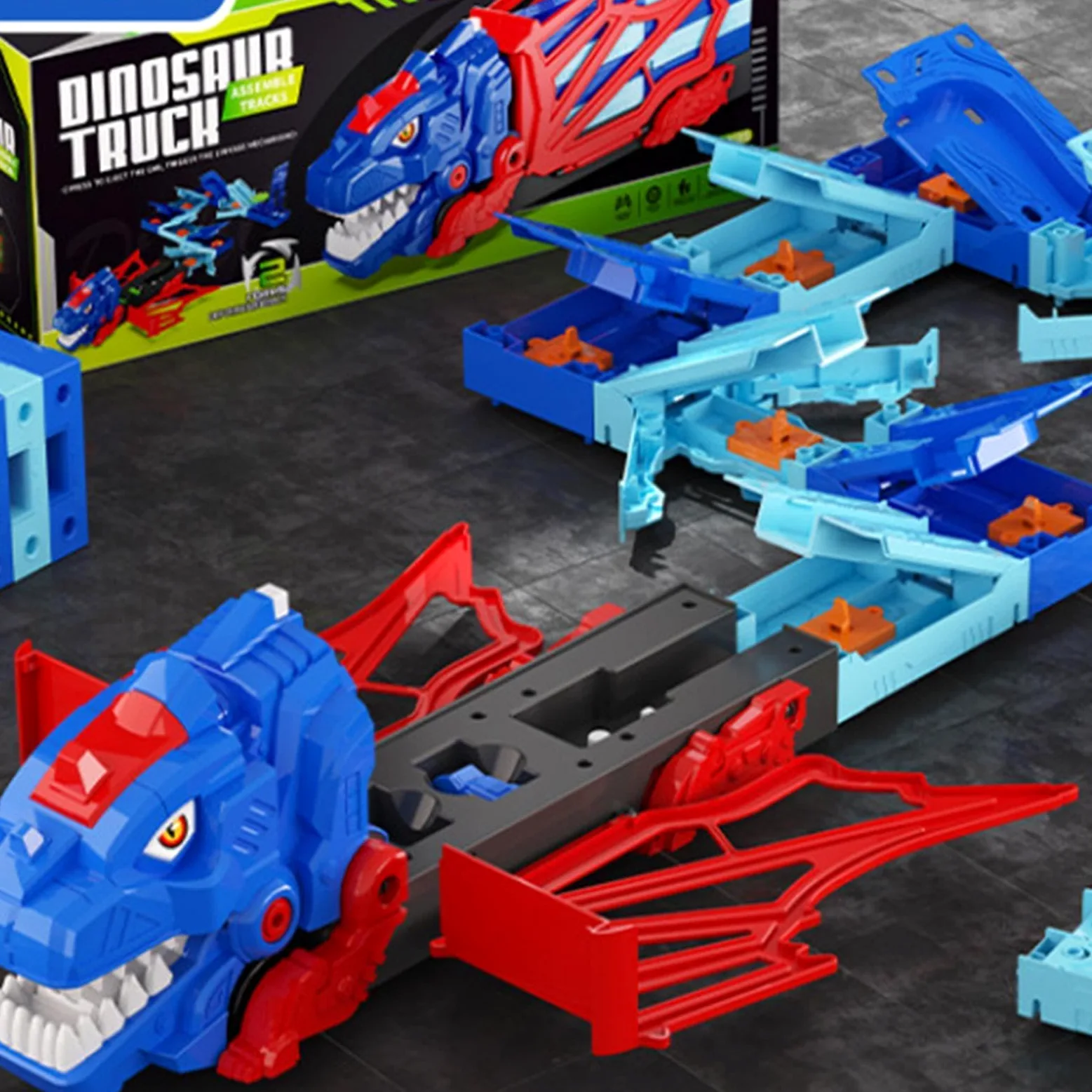 Pista Dinosauri Giocattoli Set di Educativo Interattivo con Veicoli | Pista Da Corsa Dinosauri Giocattolo Per Bambini E Bambine Interno Esterno Prescuola Asilo Viaggio Compleanno